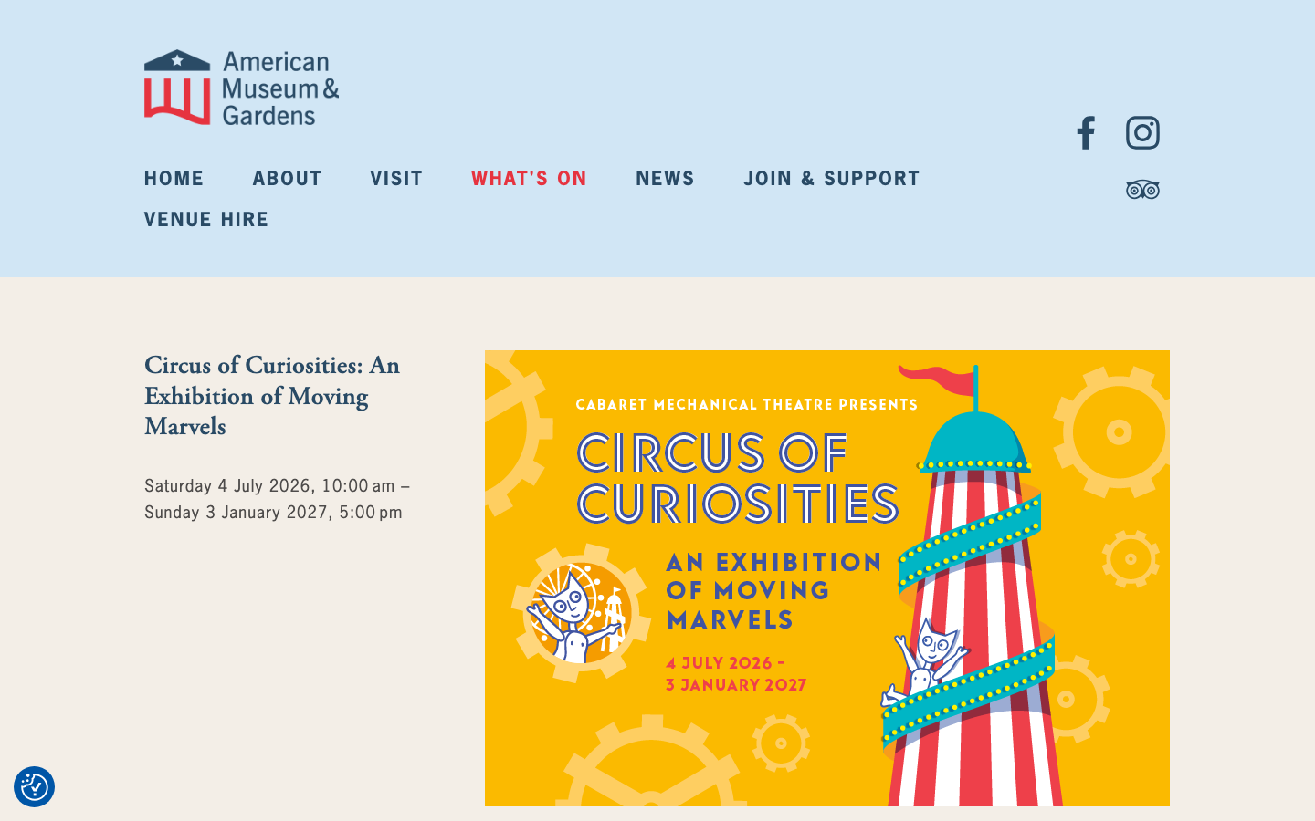 Screenshot of American Museum & Gardens: Circus of Curiosities