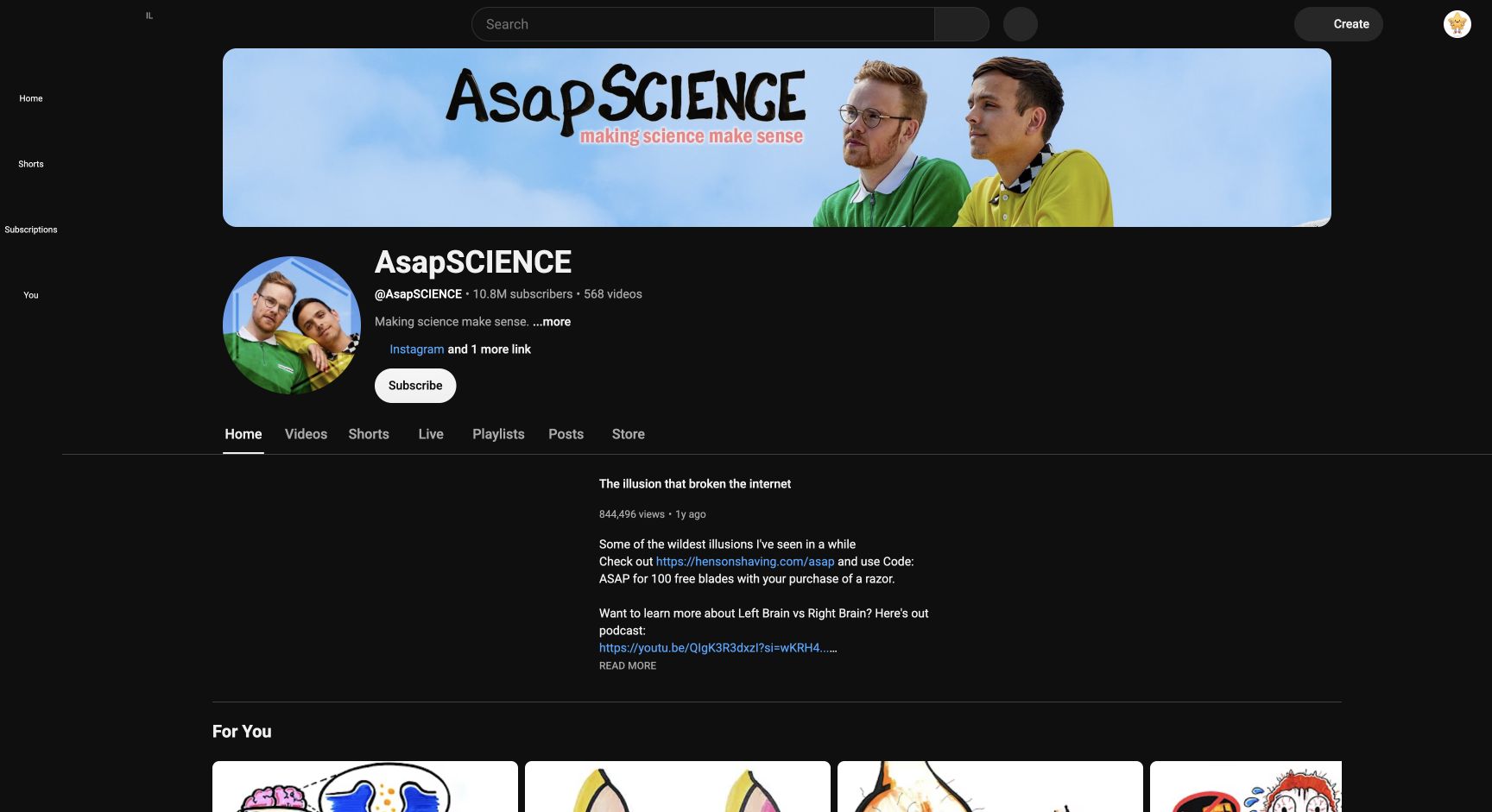 Screenshot of AsapSCIENCE