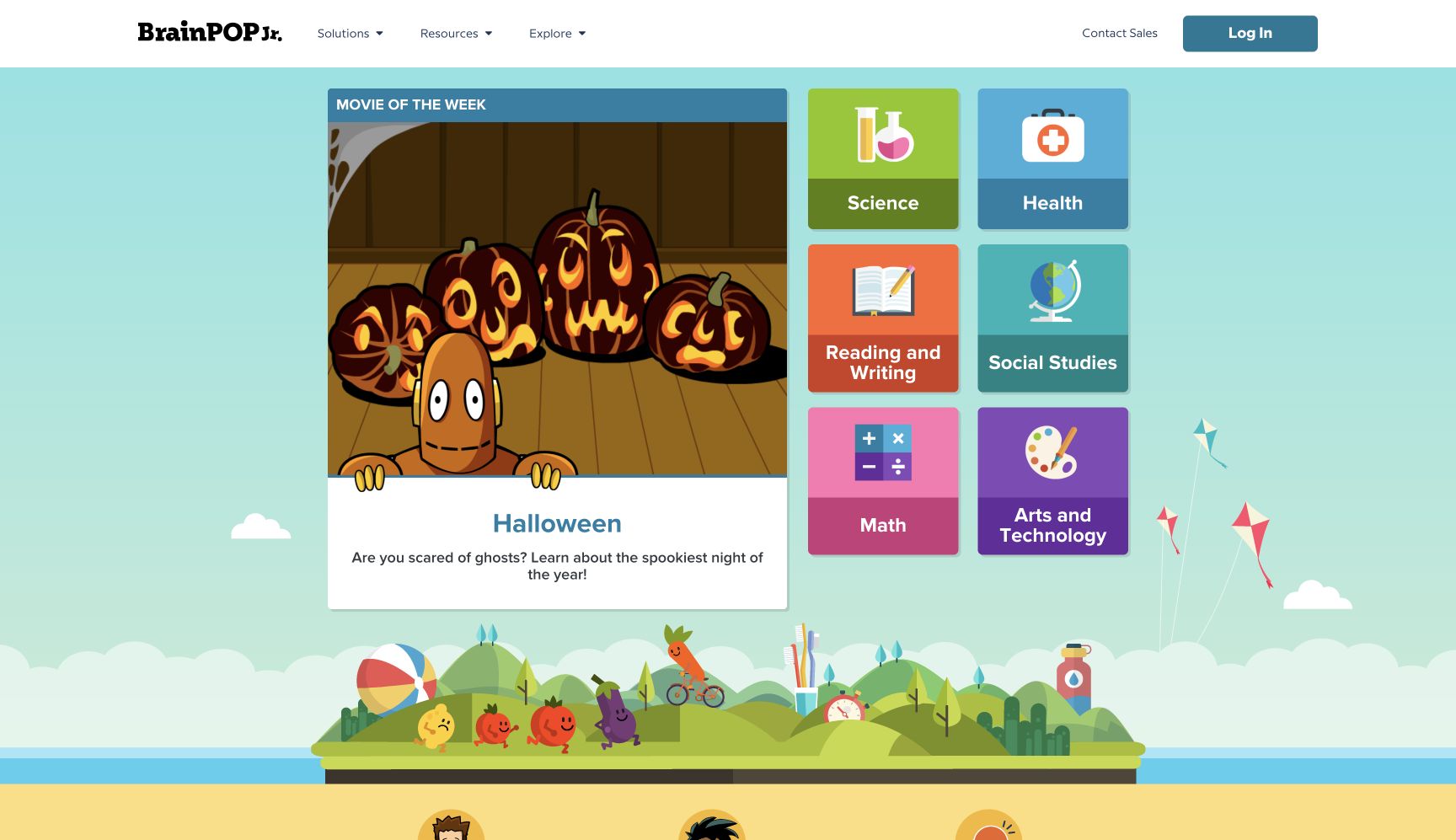 Screenshot of BrainPOP Jr.