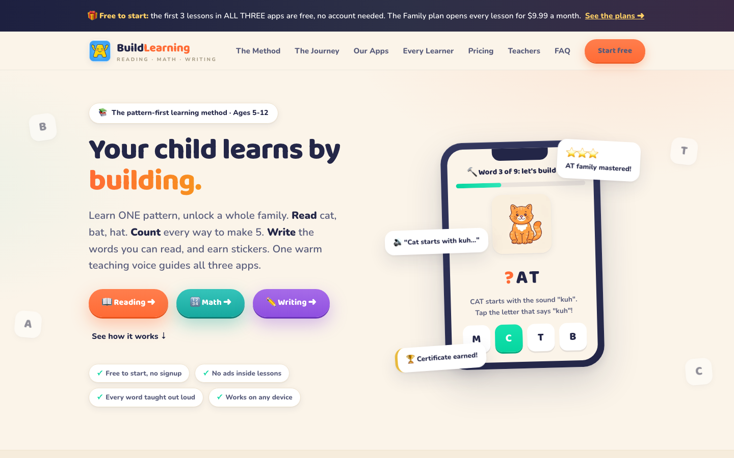 Screenshot of Build Learning