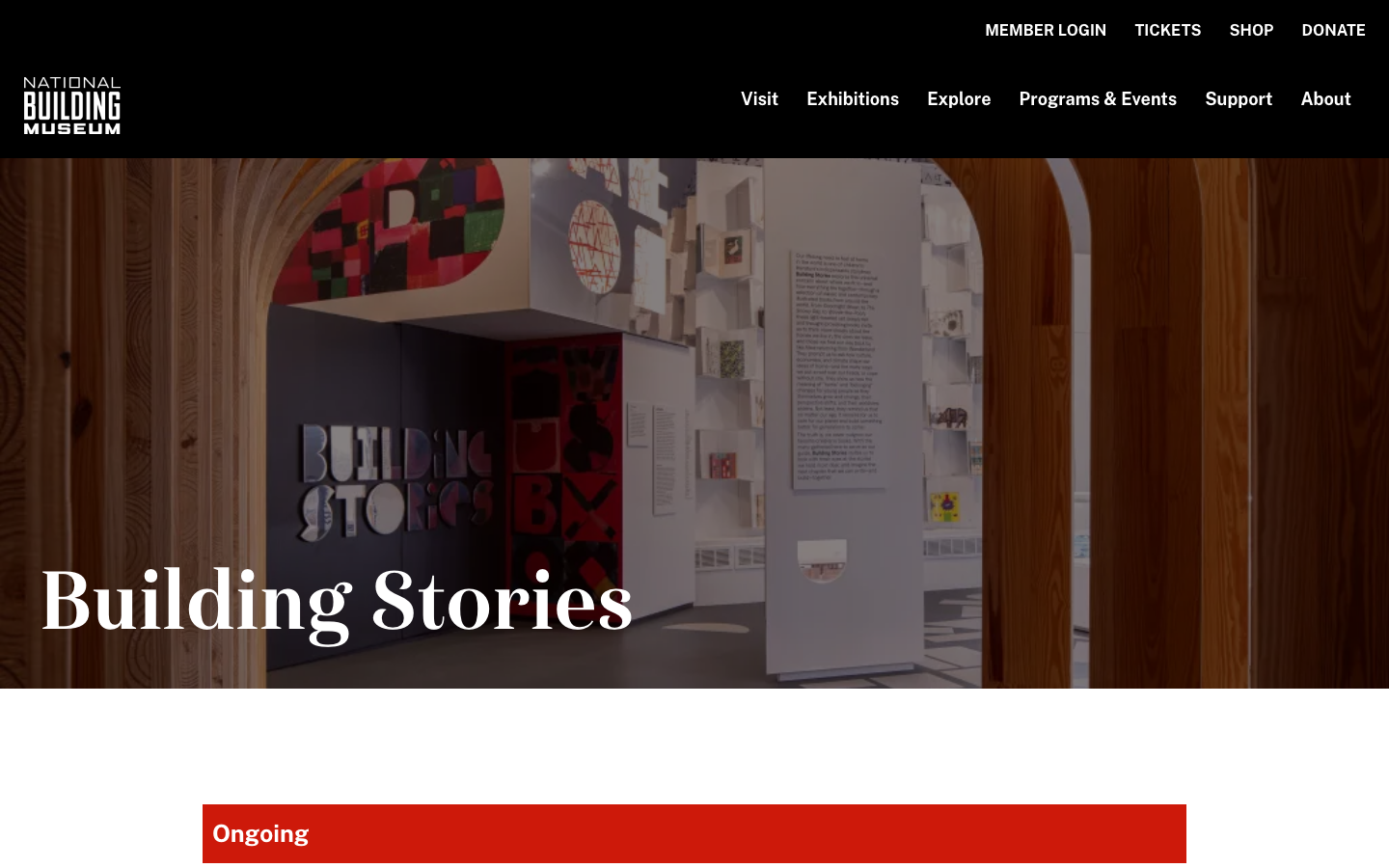 Screenshot of Building Stories — National Building Museum