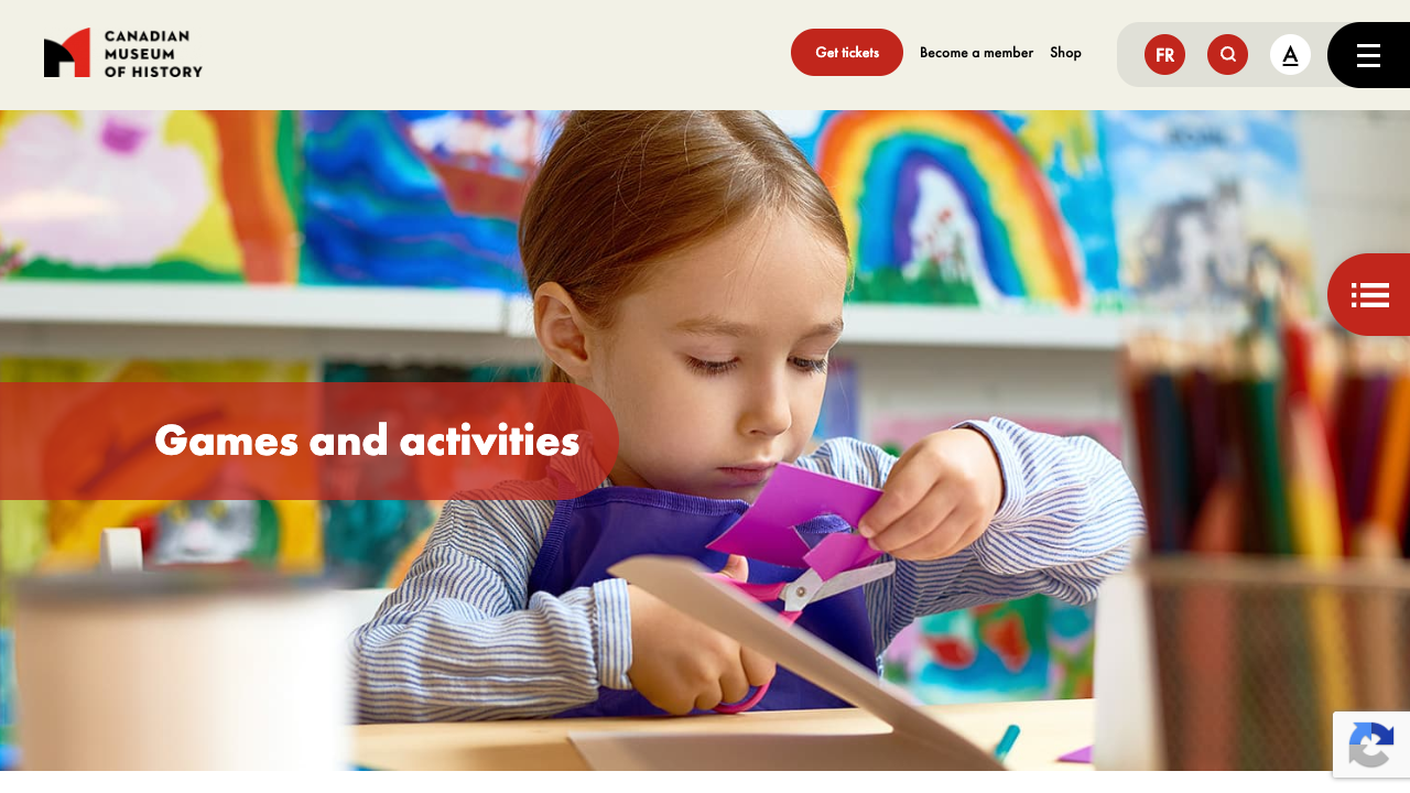 Screenshot of Canadian Museum of History Games and Activities
