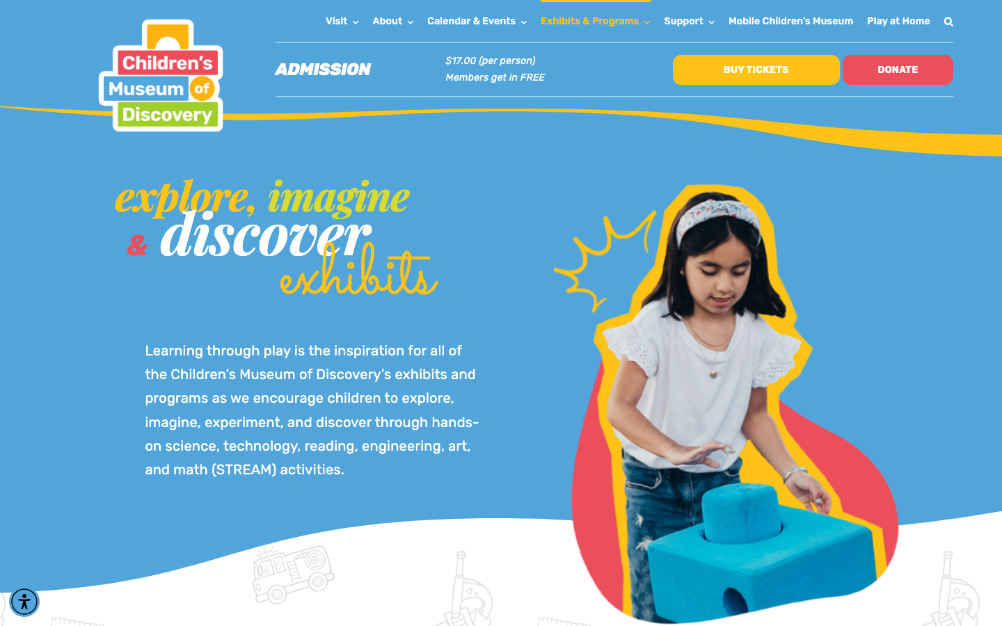 Screenshot of Children’s Museum of Discovery Exhibits