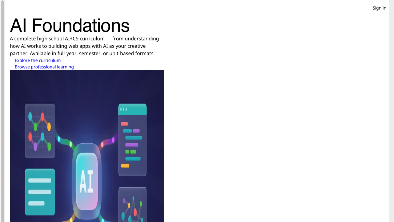 Screenshot of Code.org AI Foundations