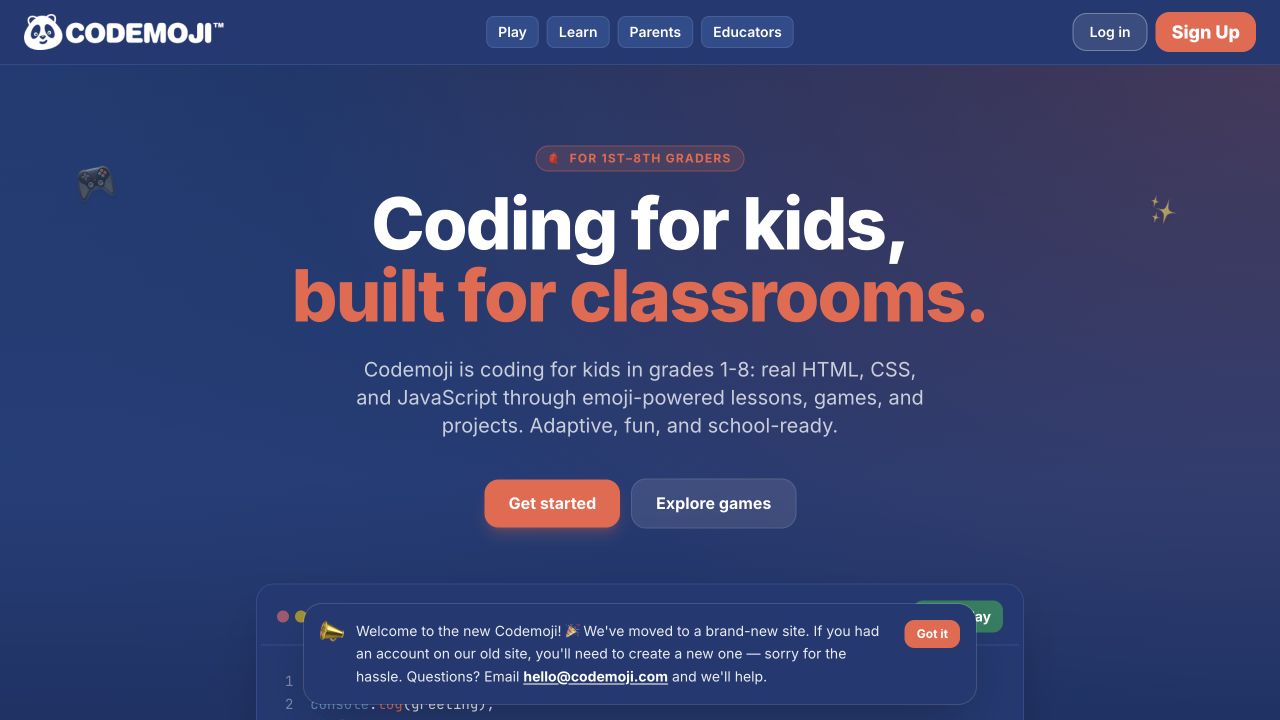 Screenshot of Codemoji Coding for Kids