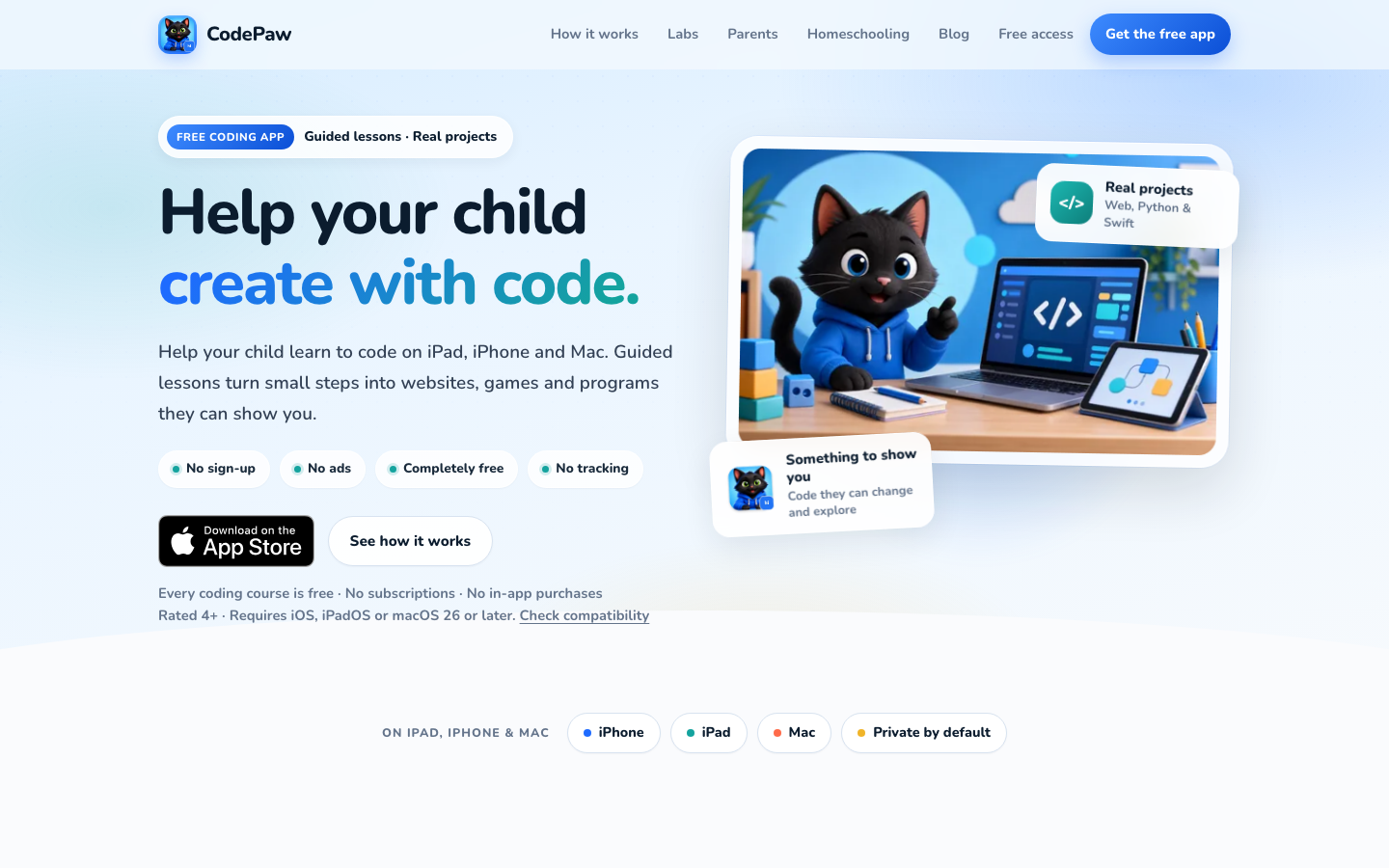 Screenshot of CodePaw