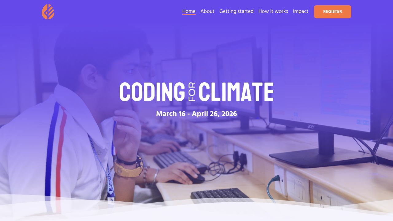 Screenshot of Coding for Climate