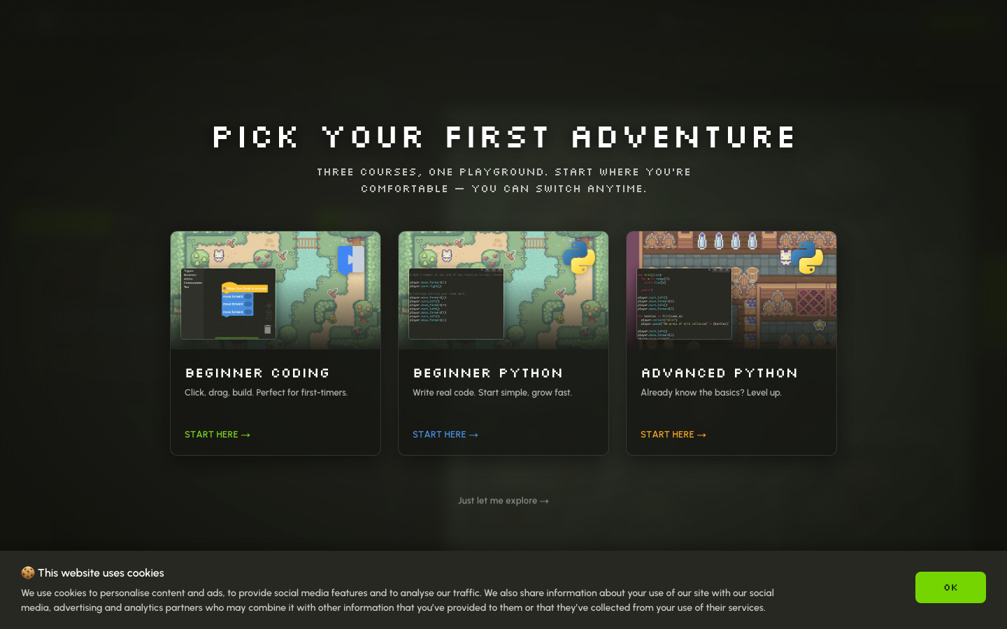 Screenshot of Coding for Kids