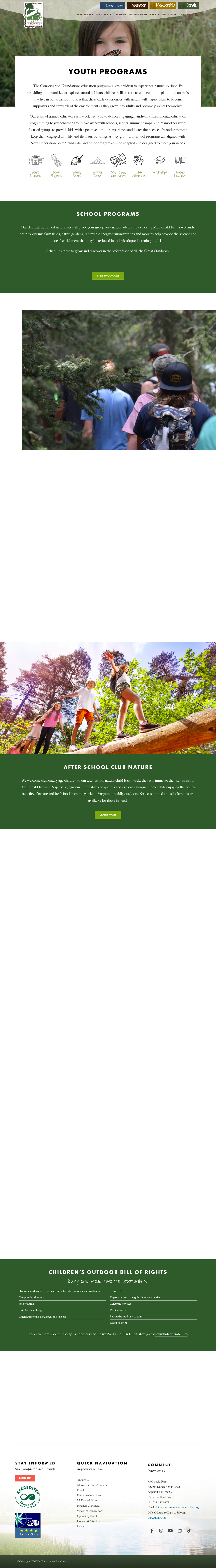 Screenshot of Conservation Foundation Youth