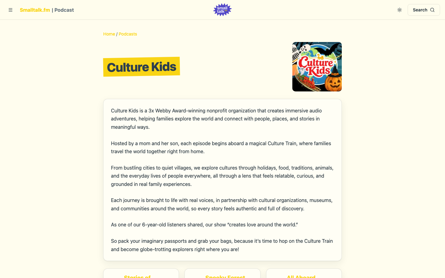 Screenshot of Culture Kids