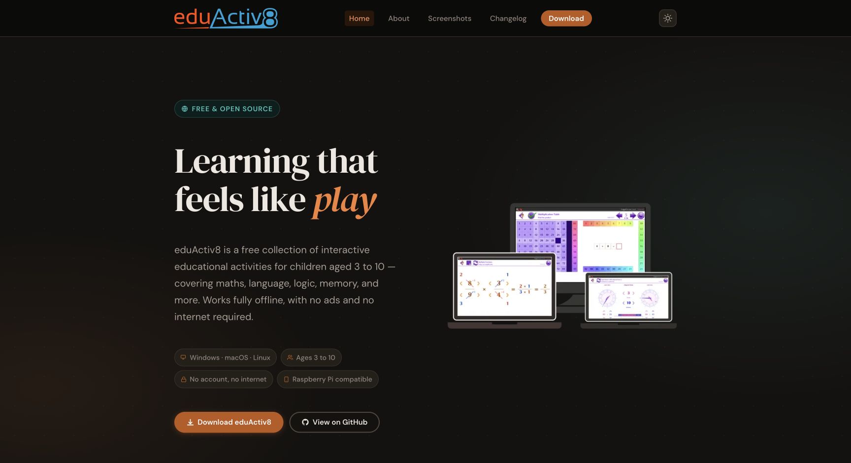 Screenshot of eduActiv8