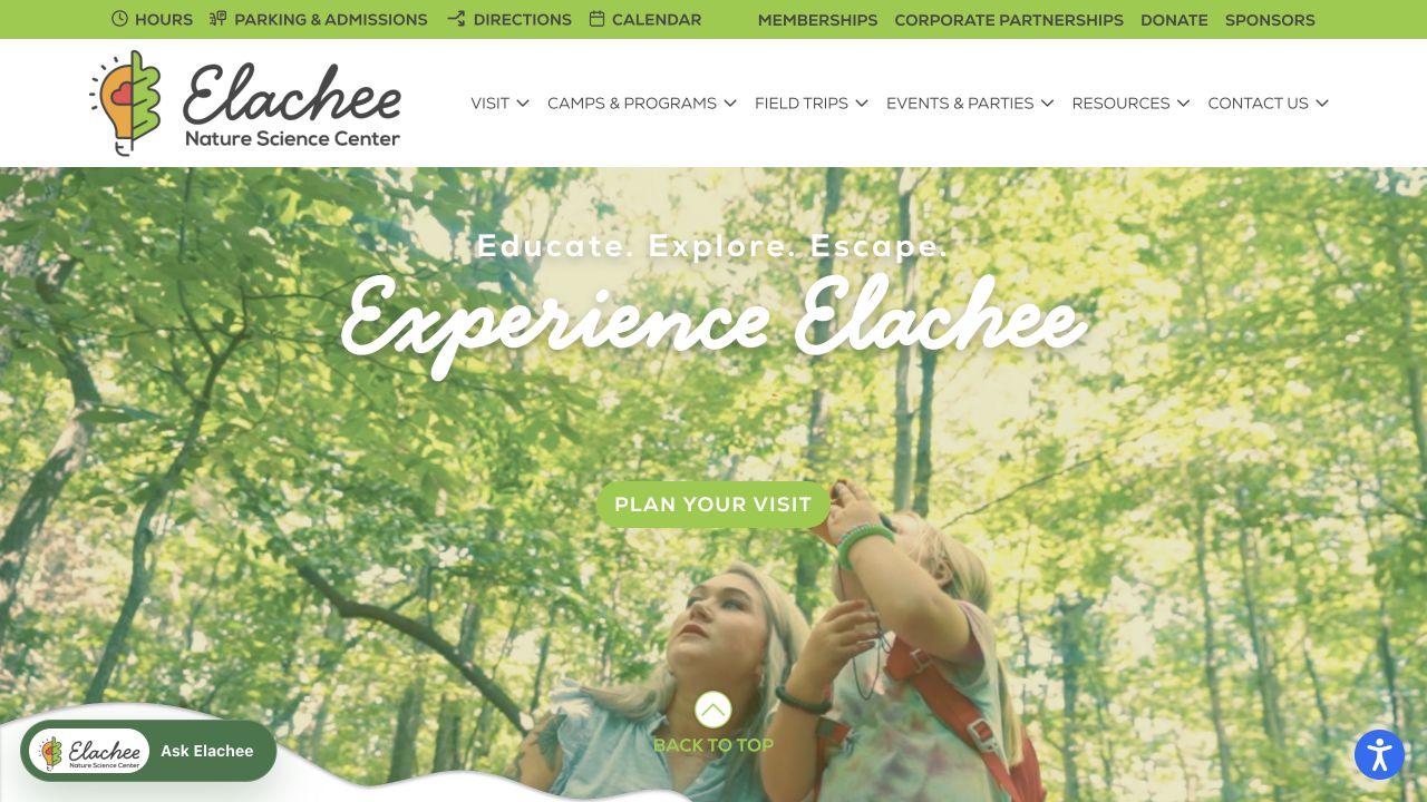 Screenshot of Elachee Nature Science Center
