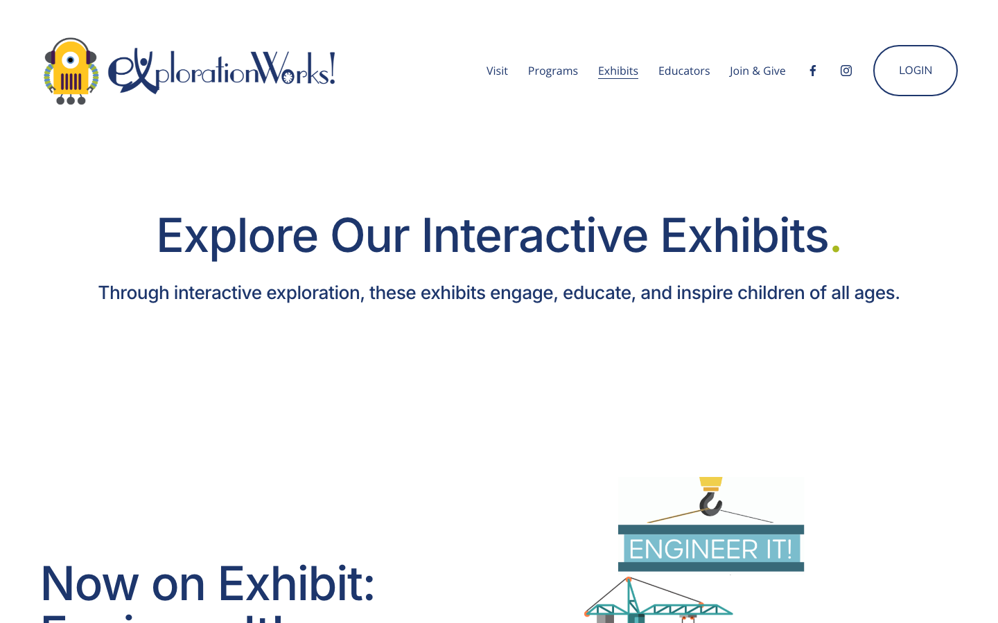 Screenshot of ExplorationWorks Interactive Exhibits
