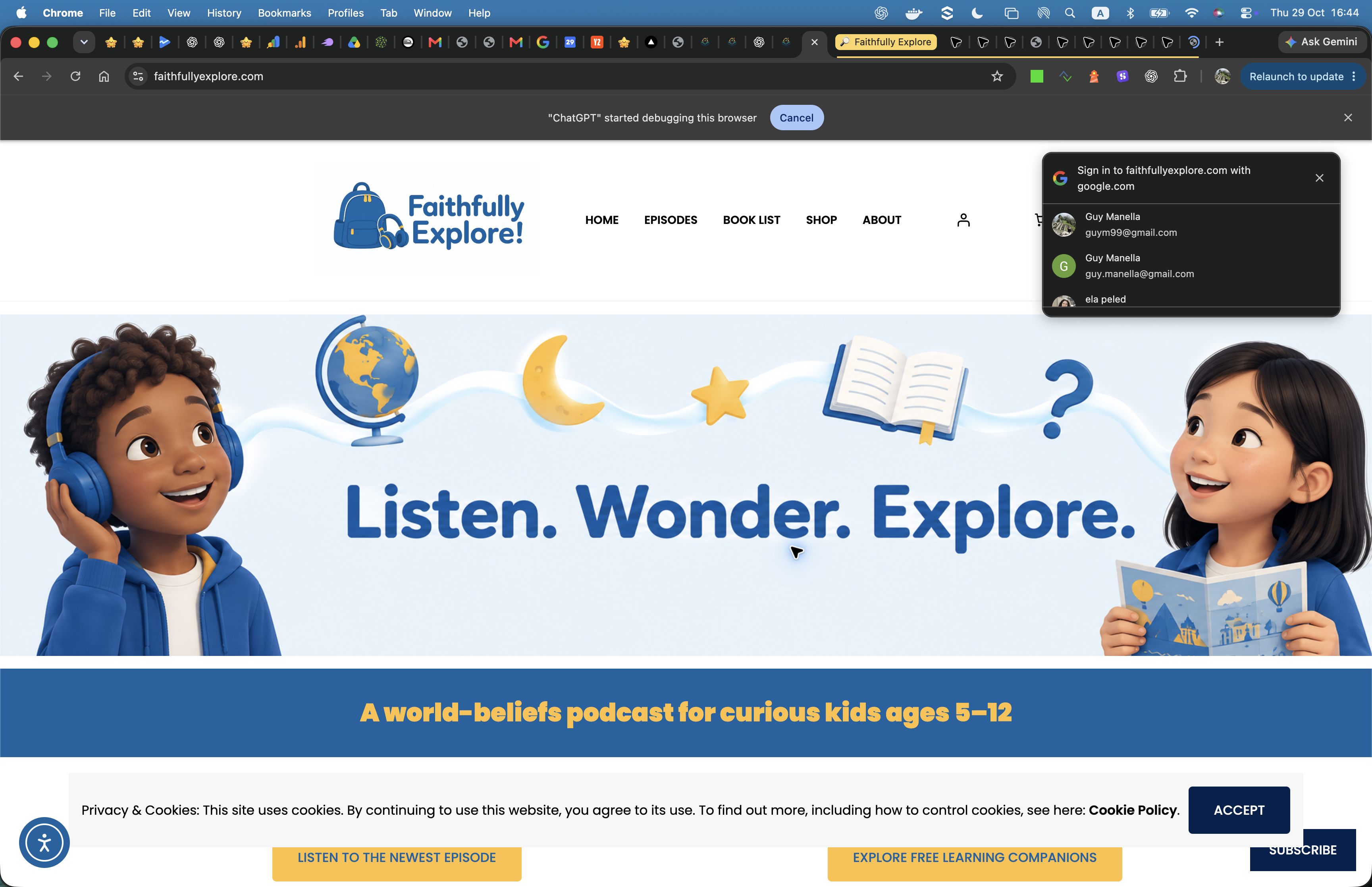 Screenshot of Faithfully Explore!