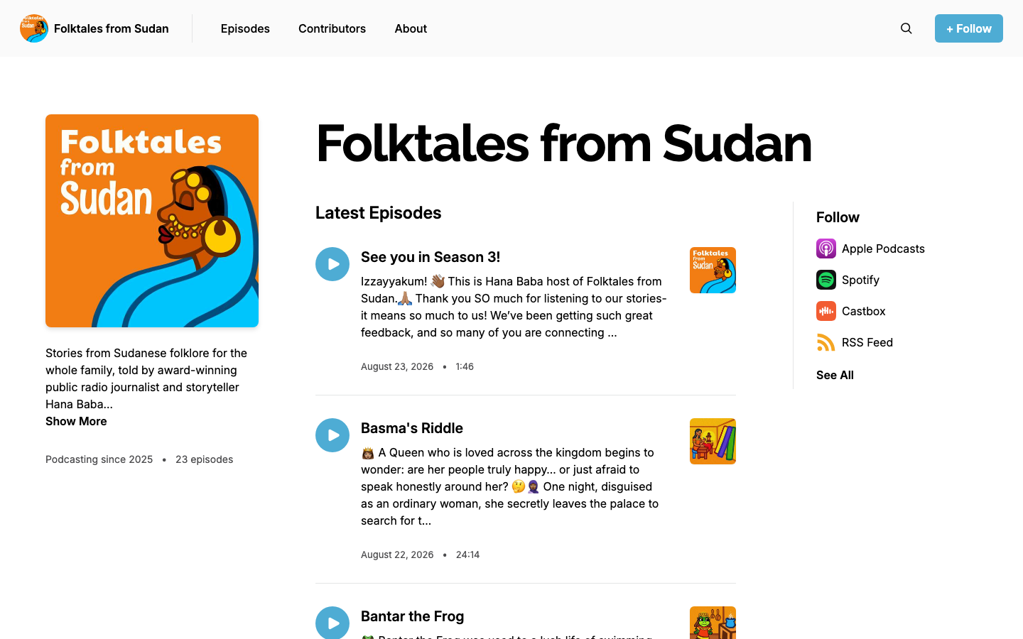 Screenshot of Folktales from Sudan