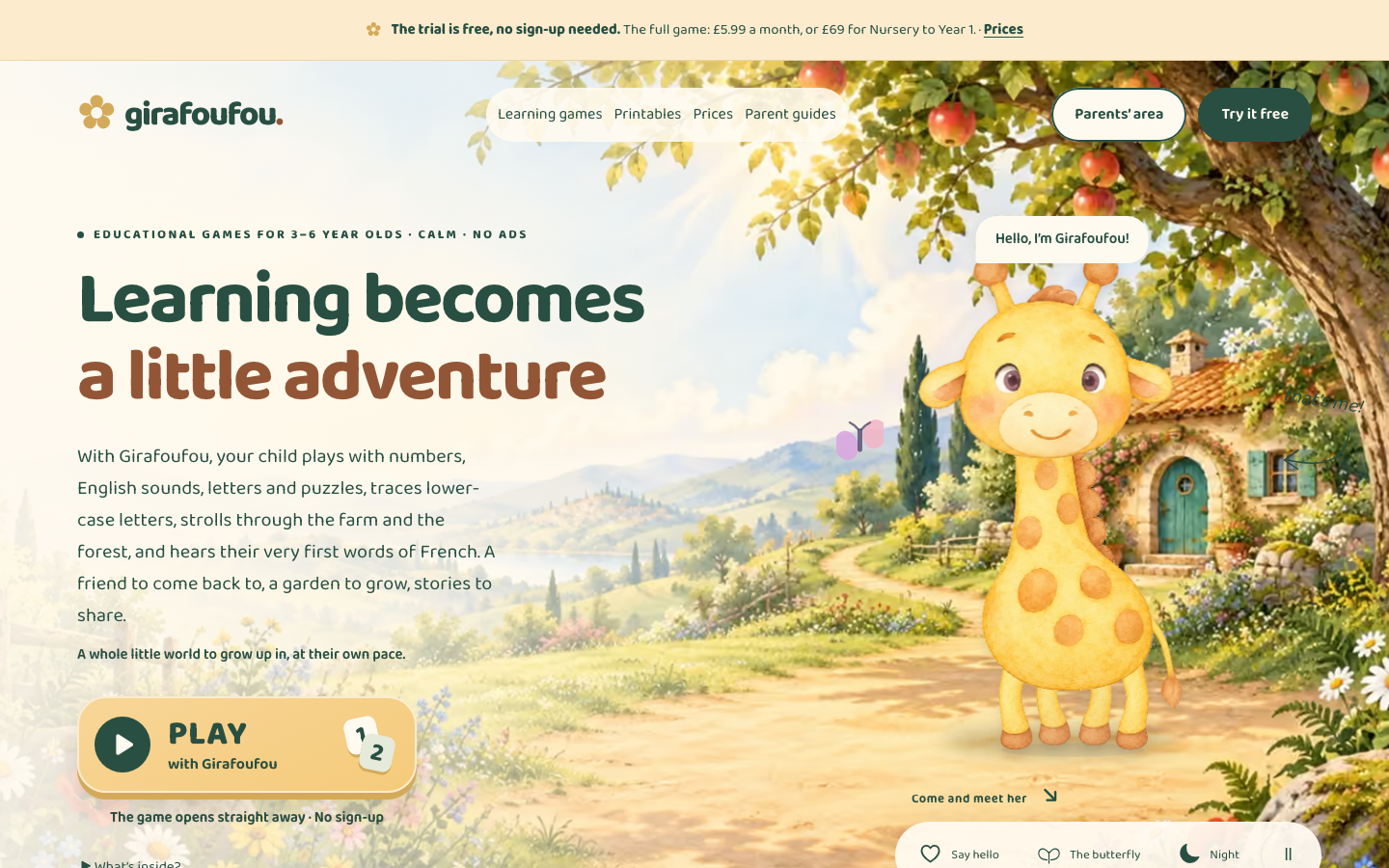 Screenshot of Girafoufou