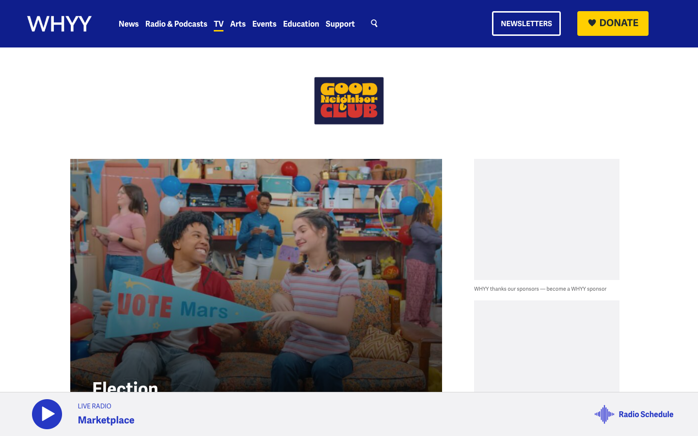 Screenshot of Good Neighbor Club