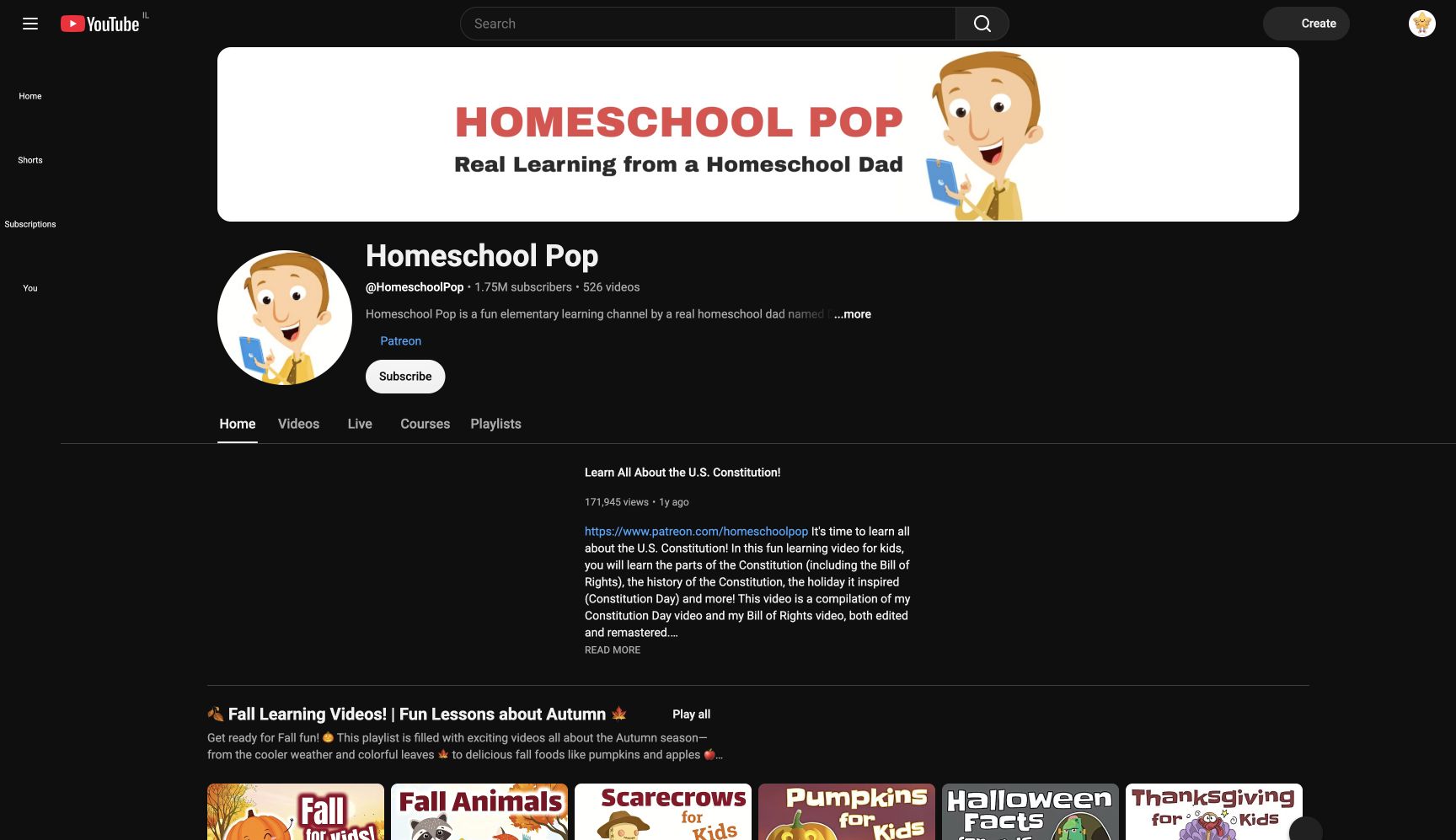 Screenshot of Homeschool Pop