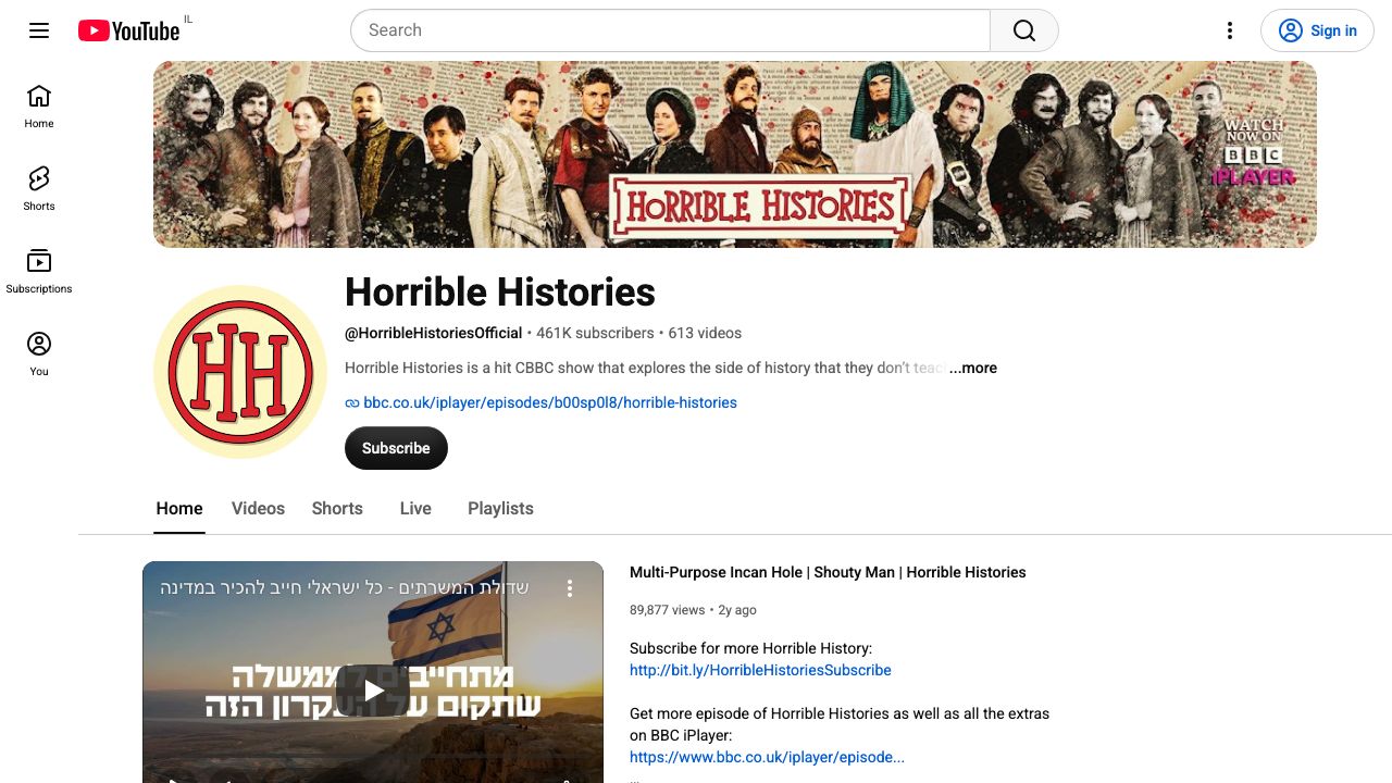 Screenshot of Horrible Histories Official