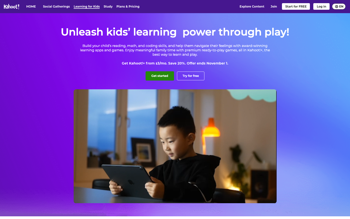 Screenshot of Kahoot! Kids
