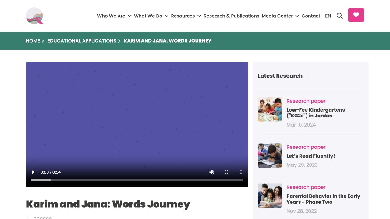 Screenshot of Karim and Jana Words Journey