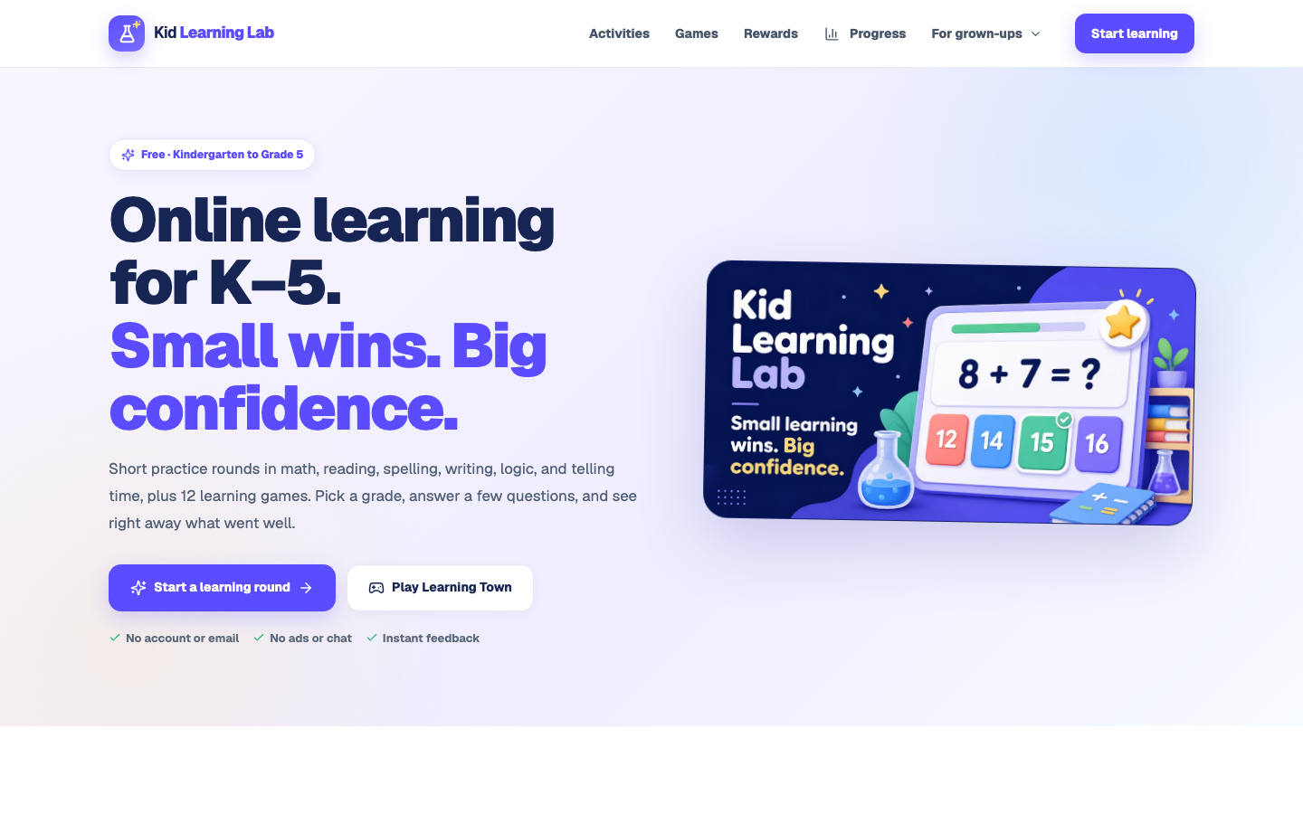 Screenshot of Kid Learning Lab