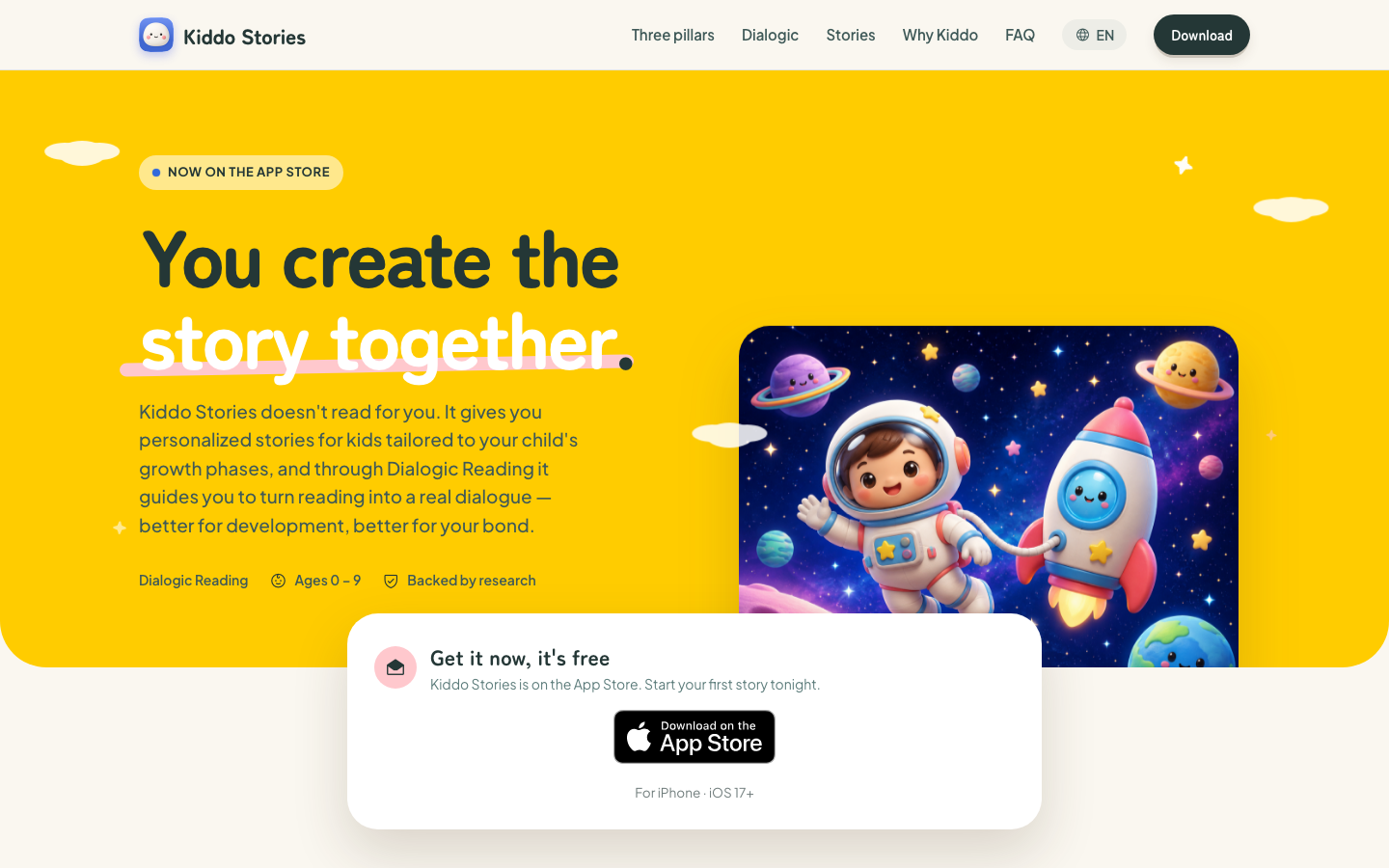 Screenshot of Kiddo Stories