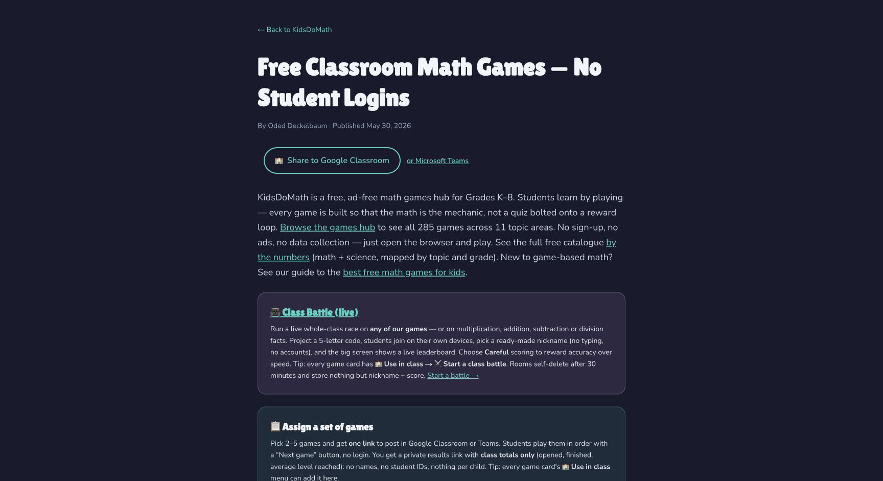 Screenshot of KidsDoMath
