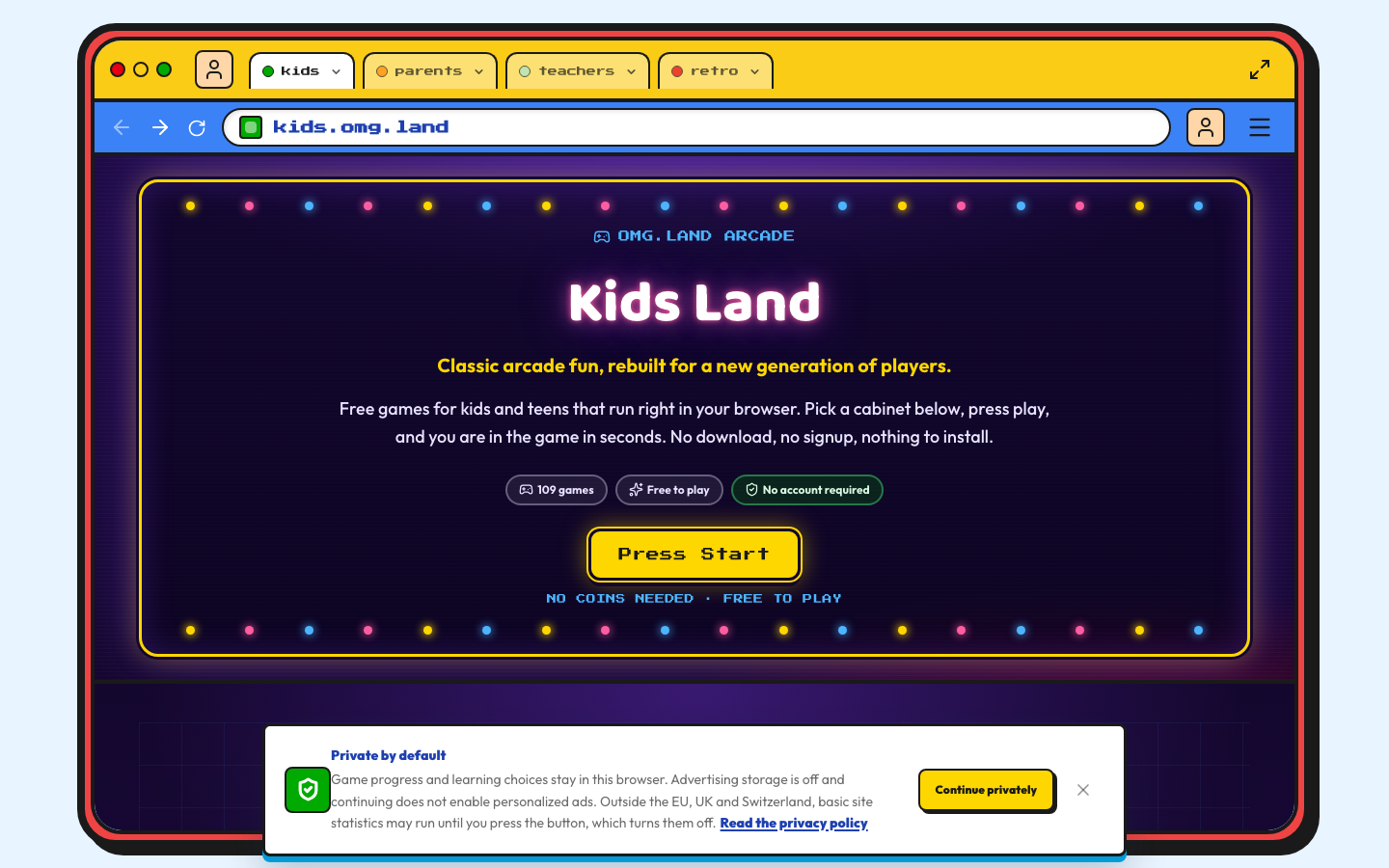 Screenshot of Kids Land