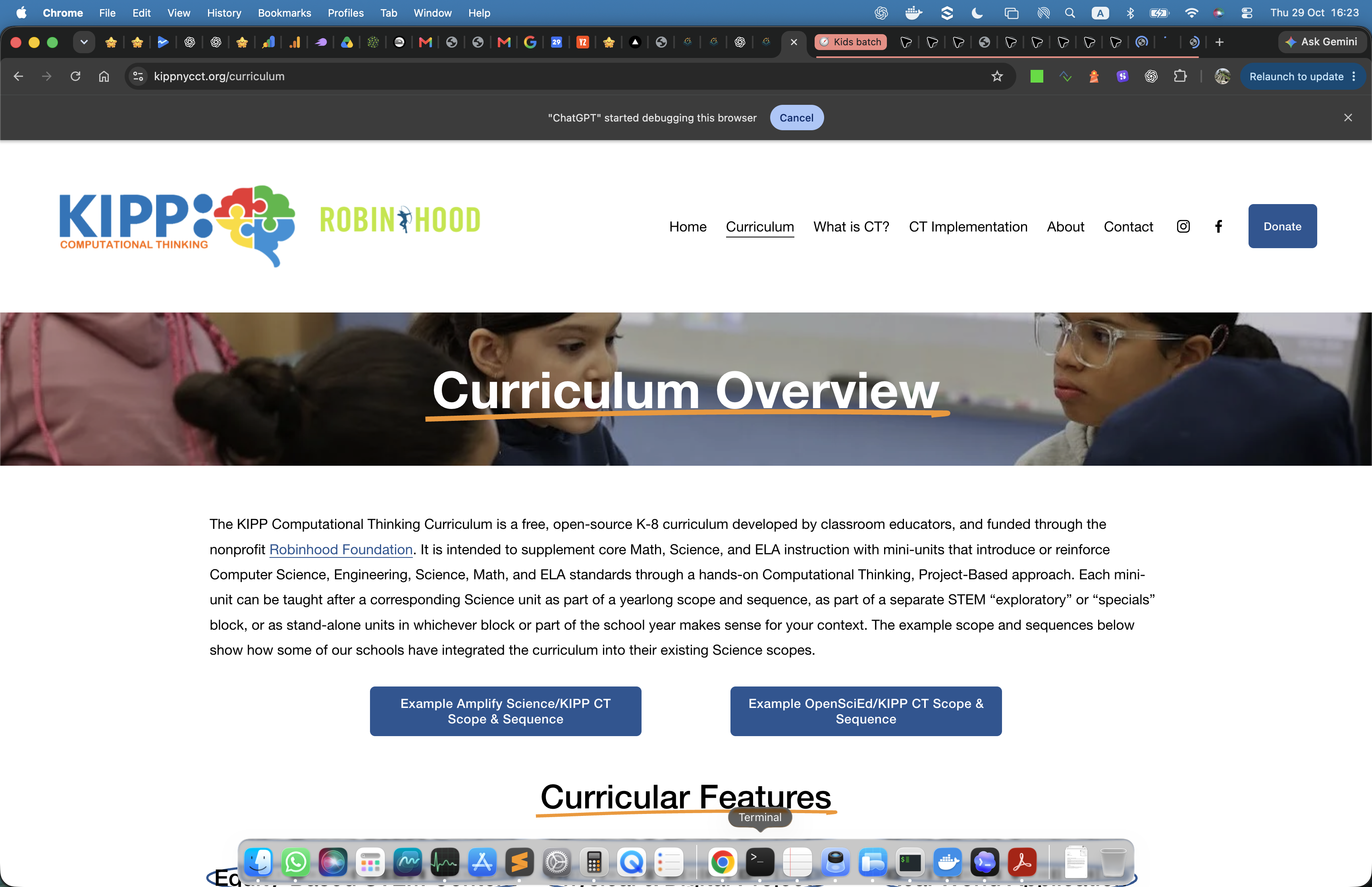 Screenshot of KIPP NYC Computational Thinking Curriculum