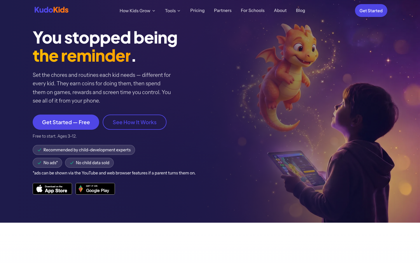 Screenshot of KudoKids