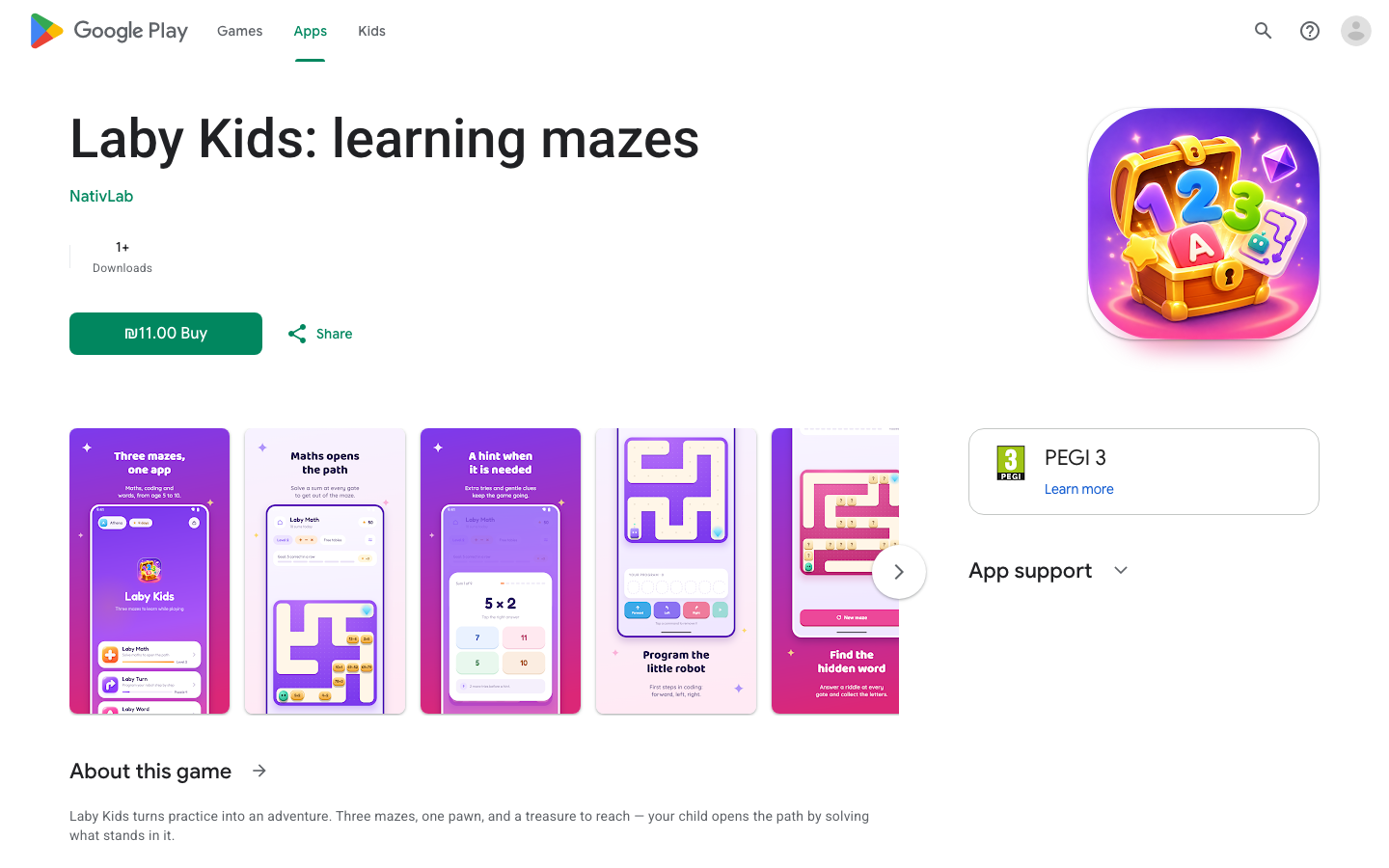 Screenshot of Laby Kids