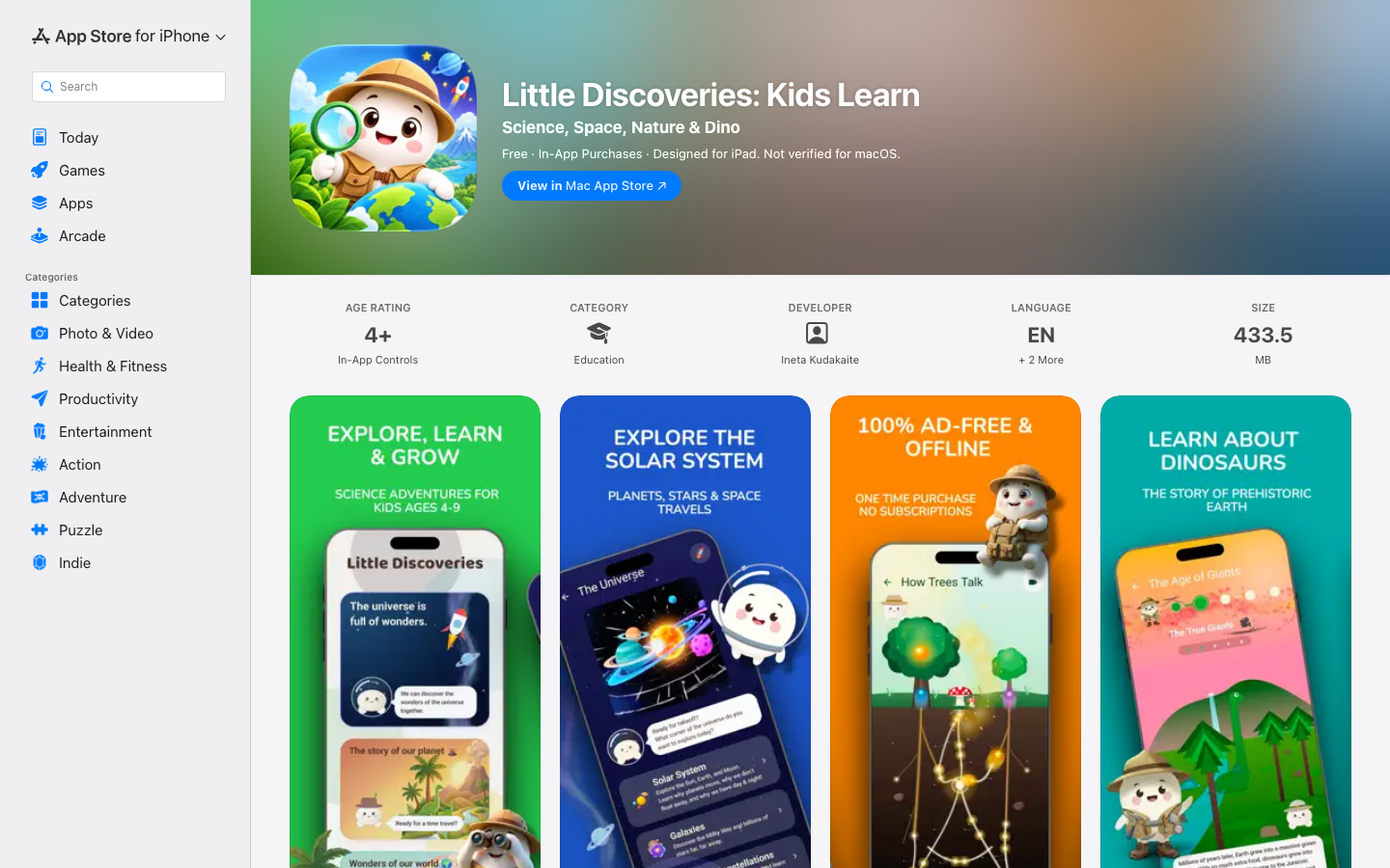 Screenshot of Little Discoveries