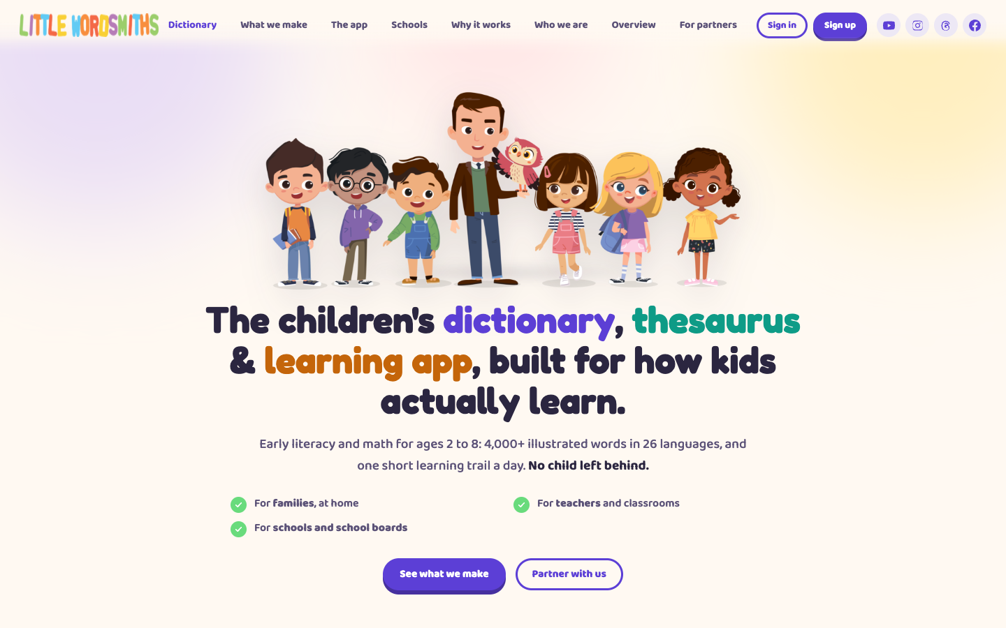 Screenshot of Little Wordsmiths