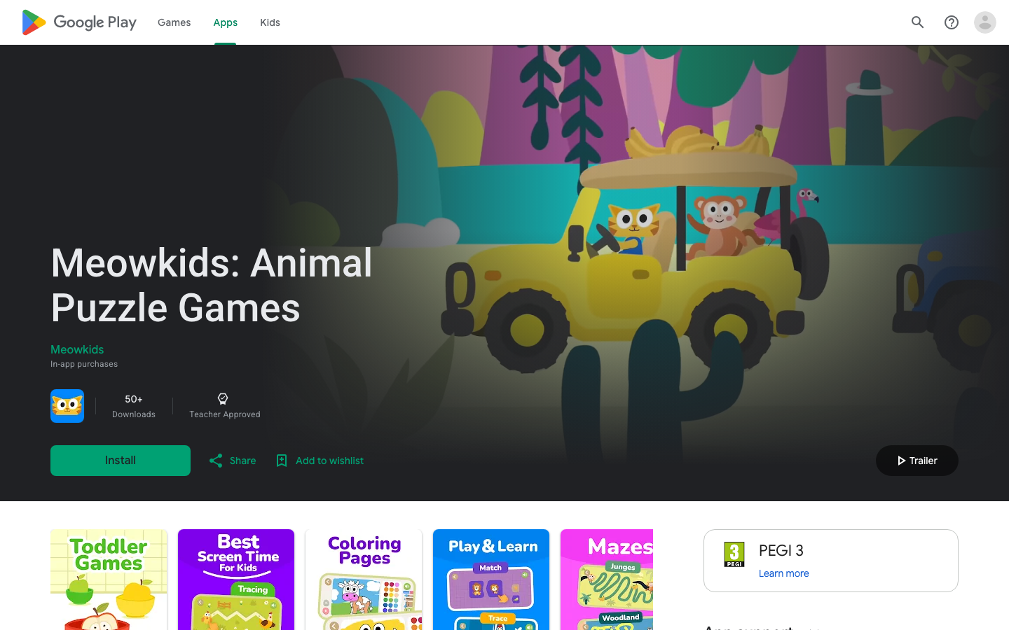 Screenshot of MeowKids