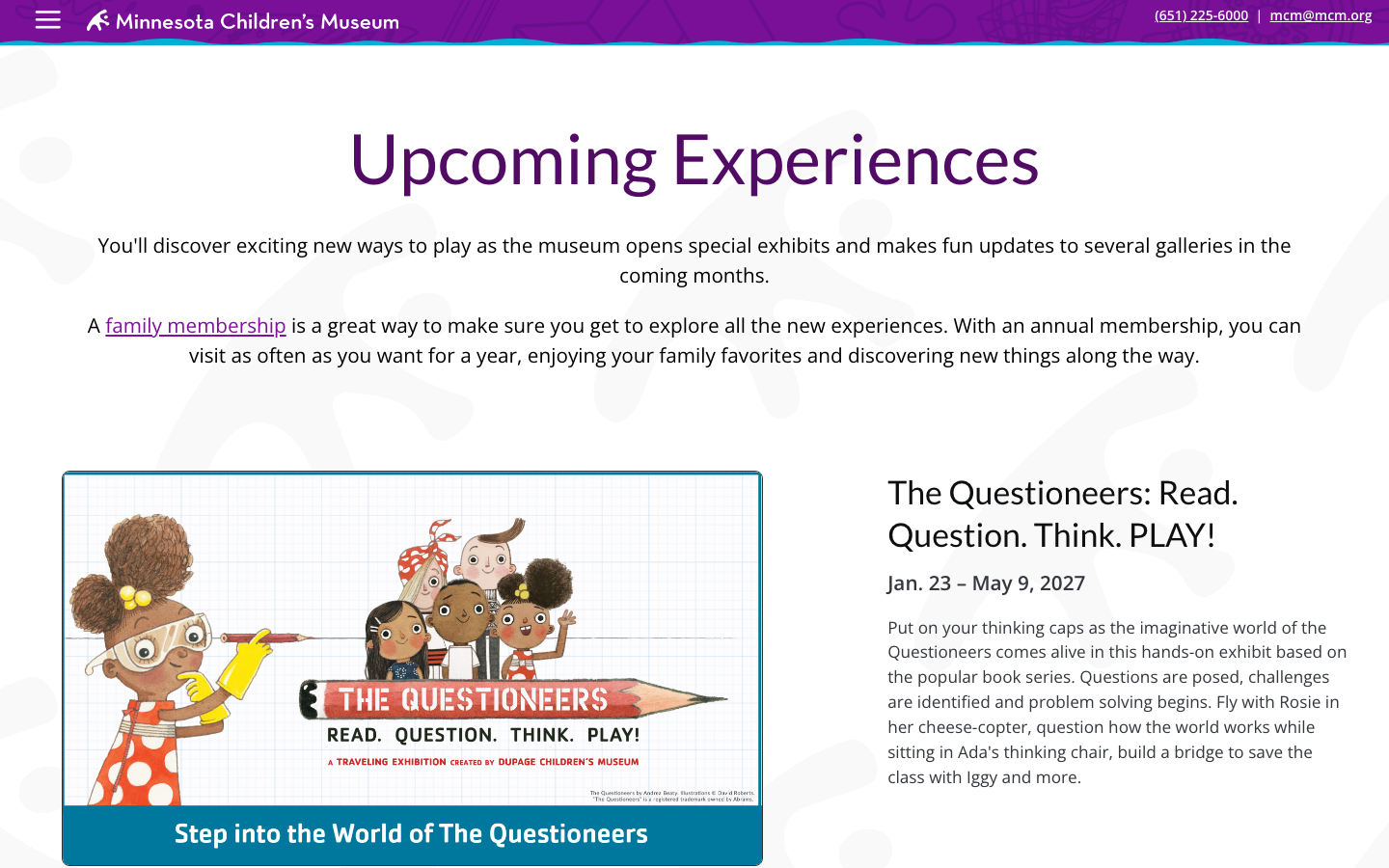Screenshot of Minnesota Children’s Museum: The Questioneers