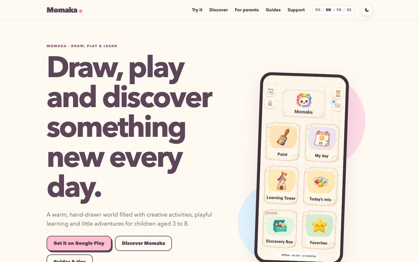 Screenshot of Momaka
