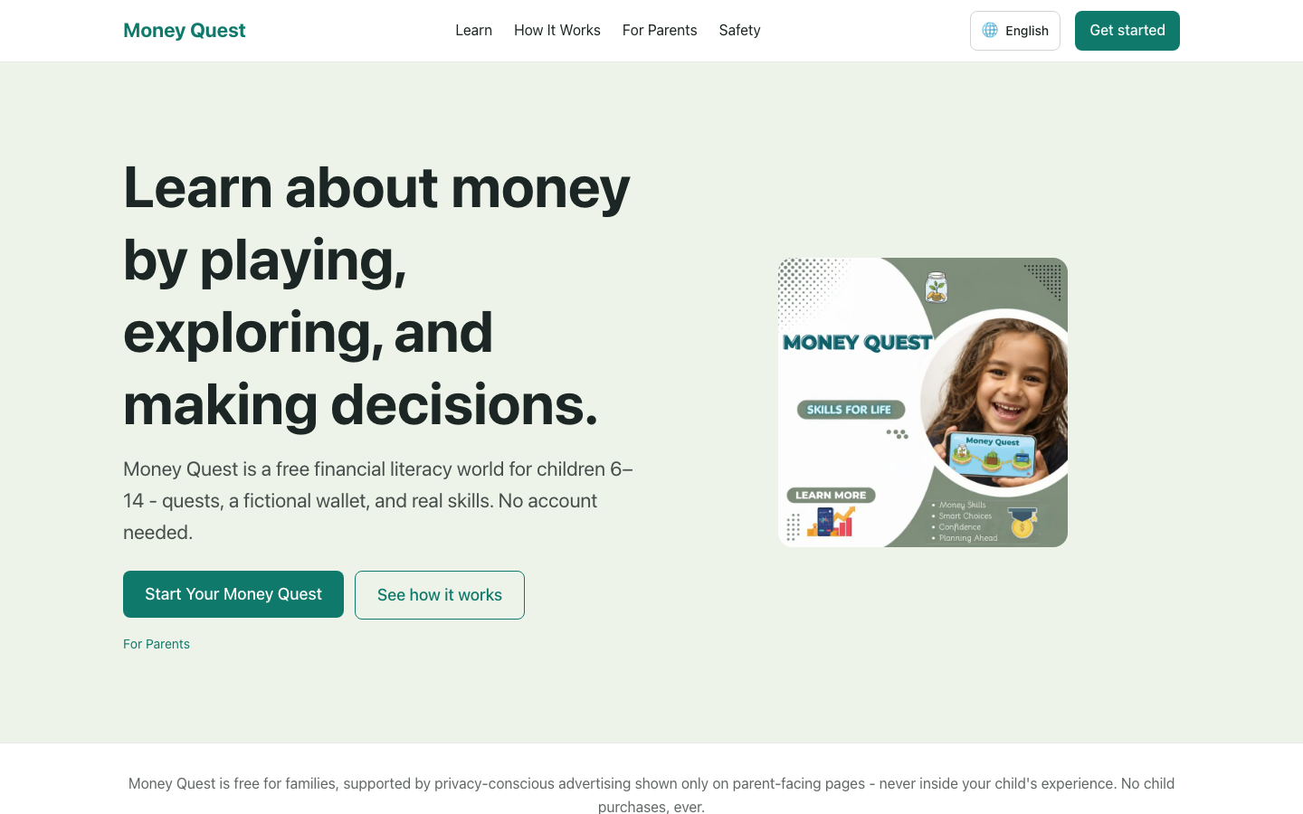 Screenshot of Money Quest