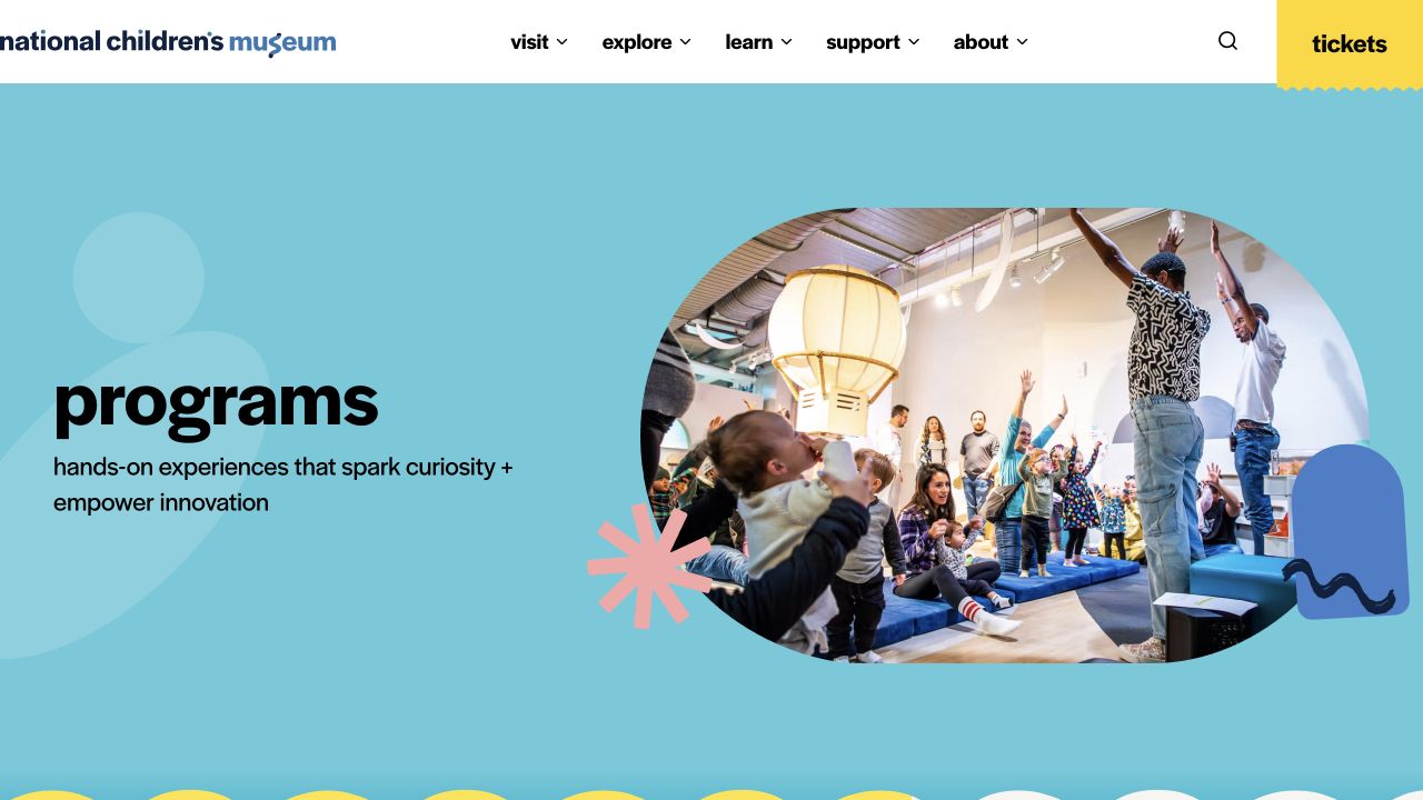 Screenshot of National Children’s Museum Programs