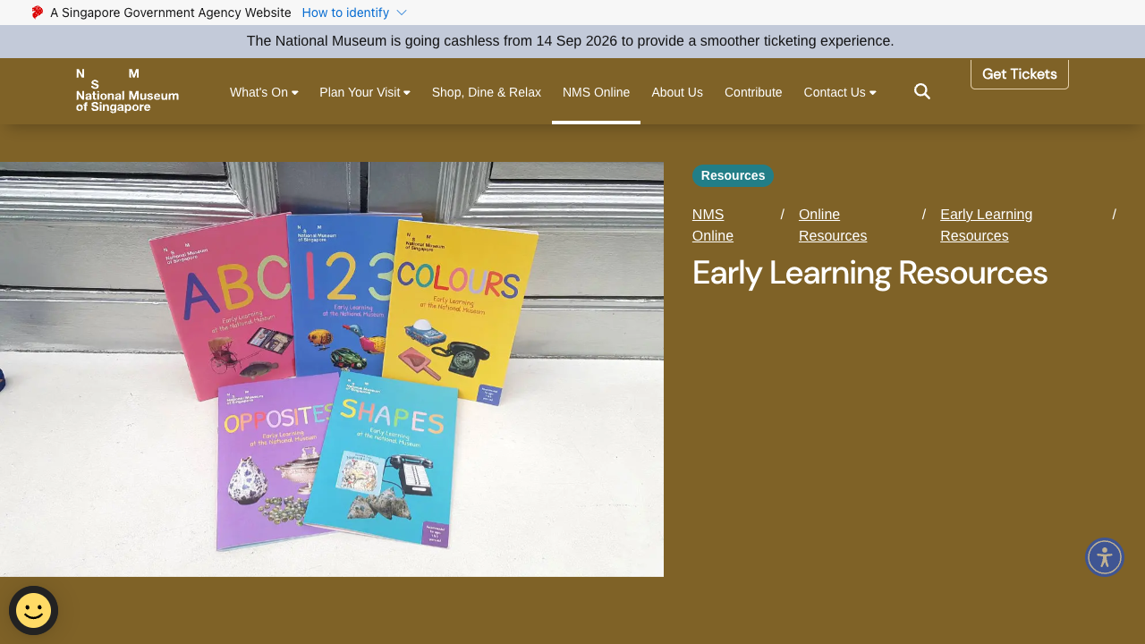 Screenshot of National Museum of Singapore Early Learning Resources