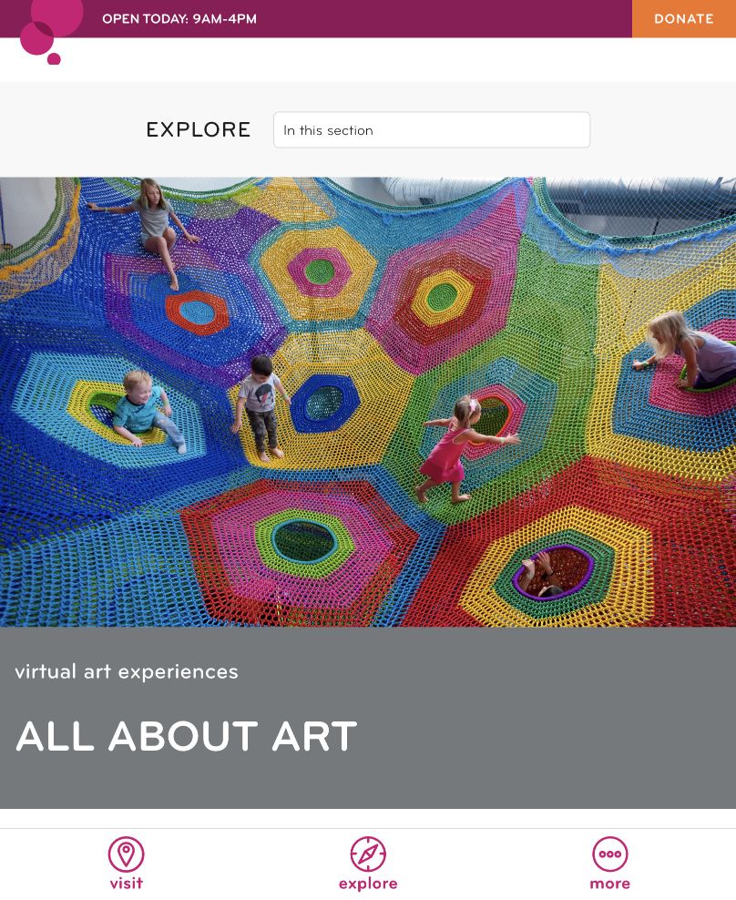 Screenshot of The New Children’s Museum: Virtual Art Experiences