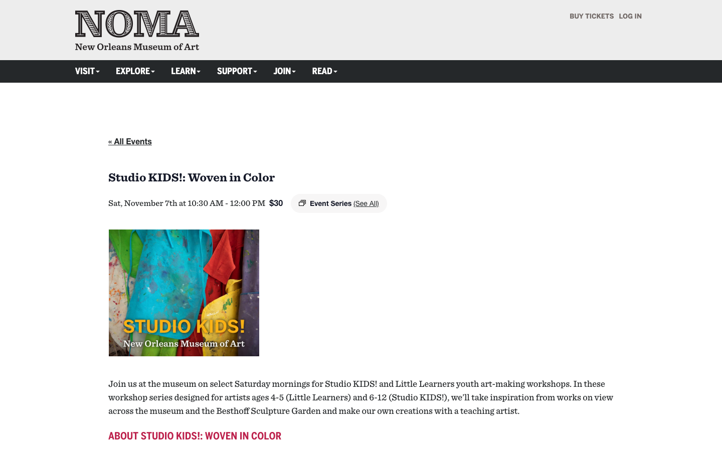 Screenshot of NOMA Studio KIDS: Woven in Color