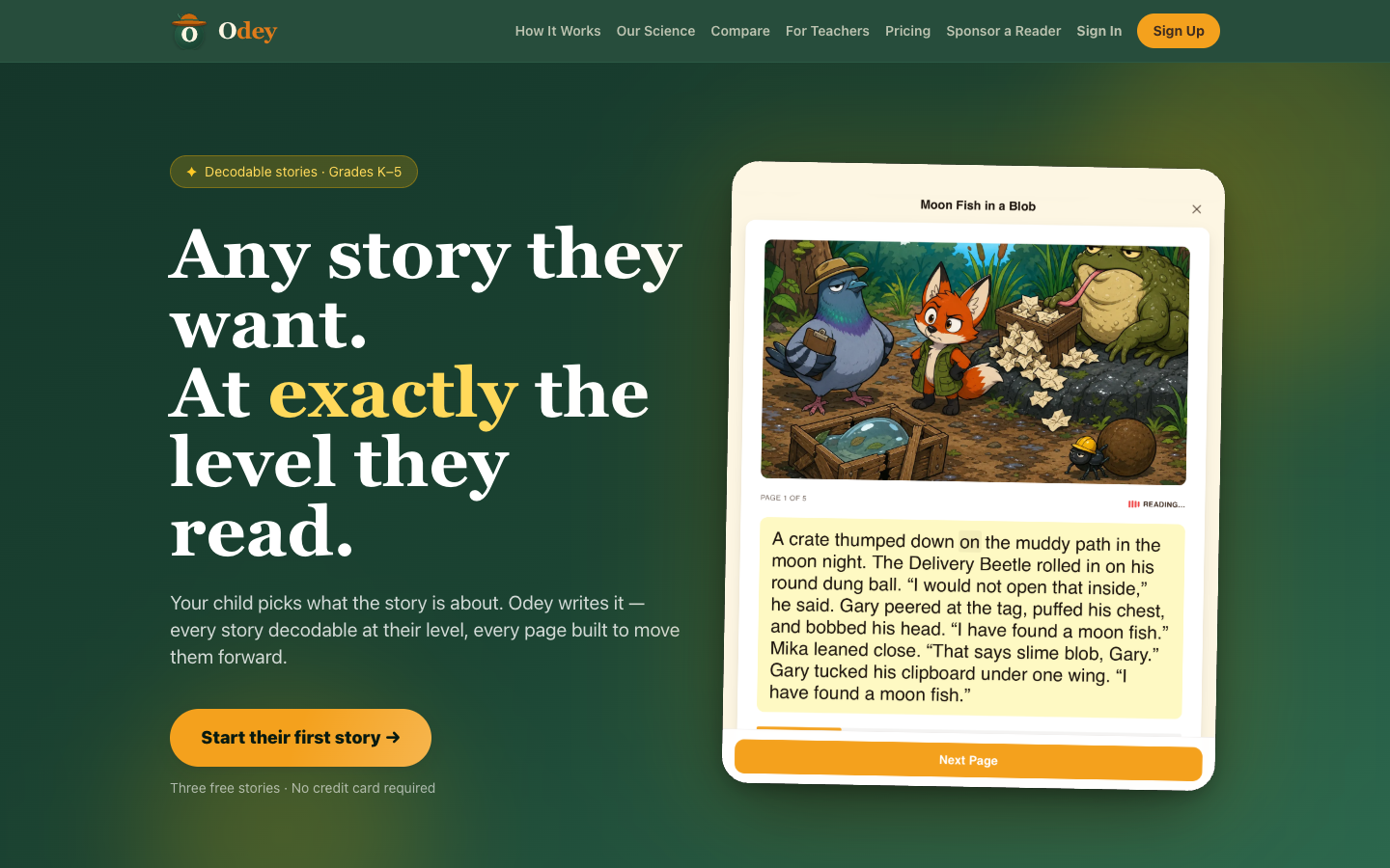 Screenshot of Odey