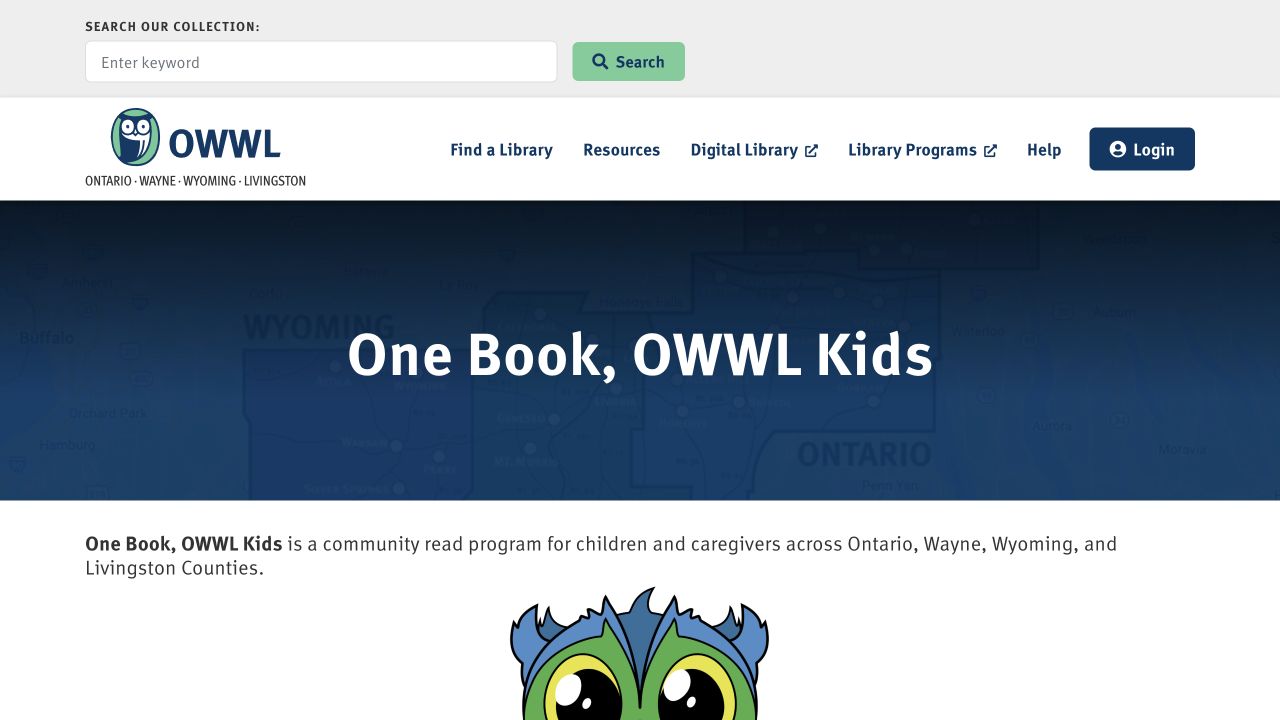 Screenshot of One Book, OWWL Kids