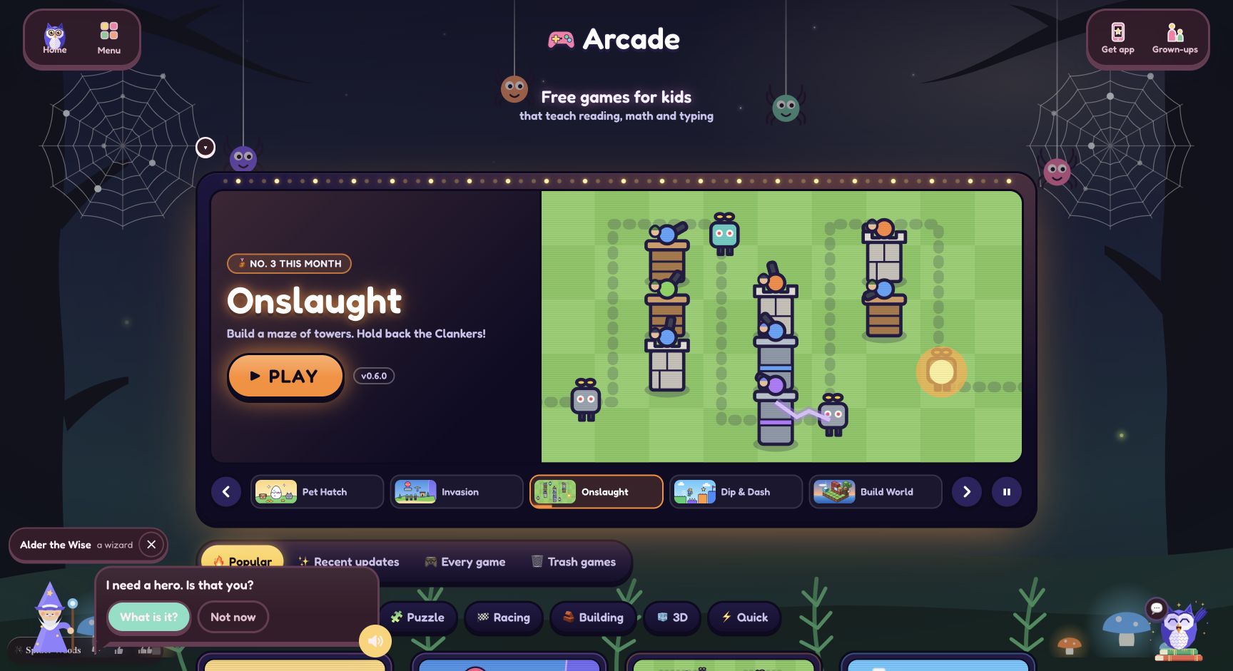 Screenshot of Peabody Learning Games