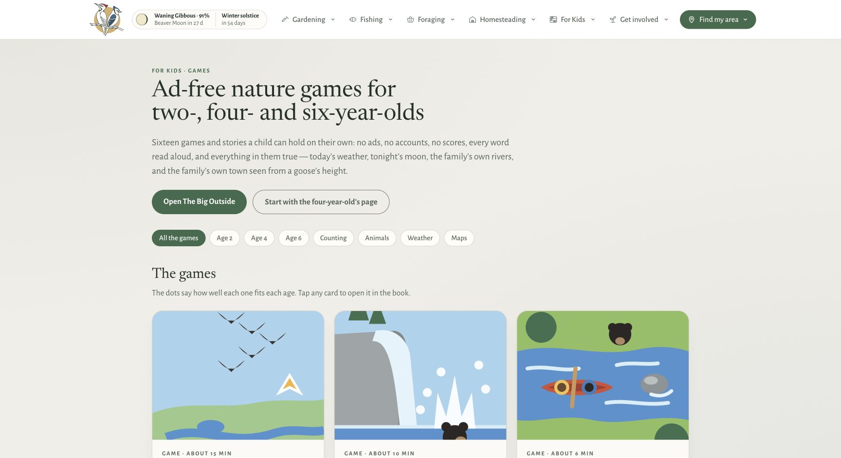 Screenshot of Pecker & Jay Nature Games