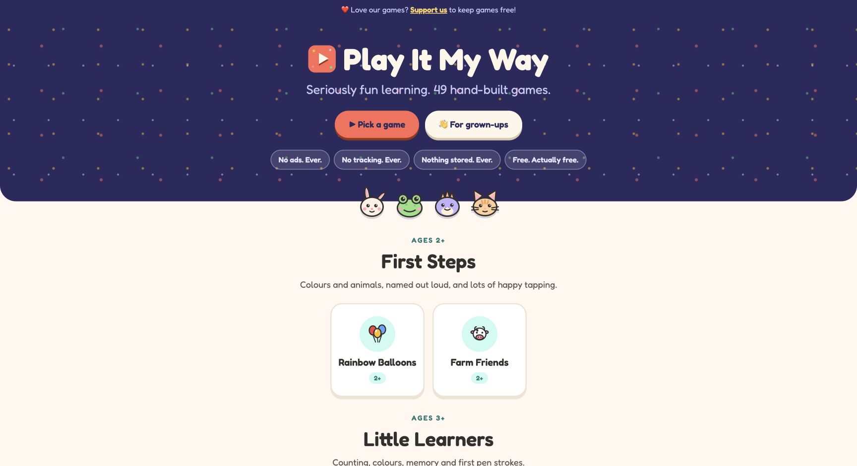Screenshot of Play It My Way