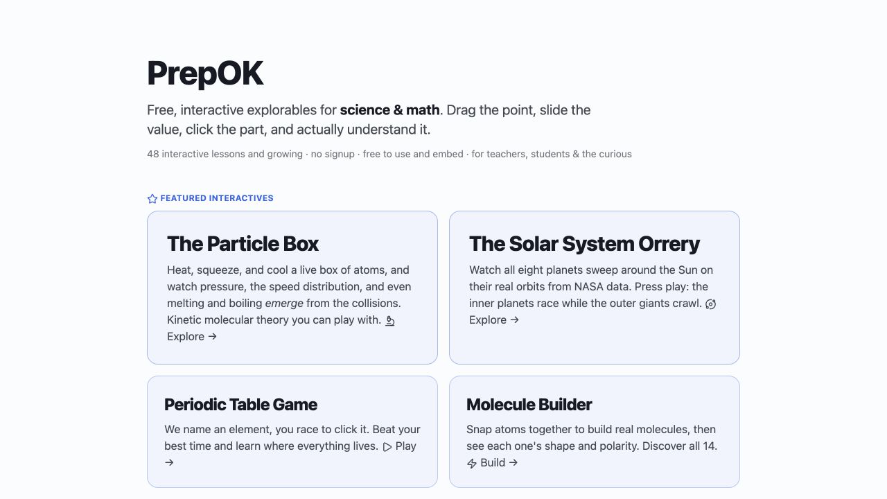 Screenshot of PrepOK