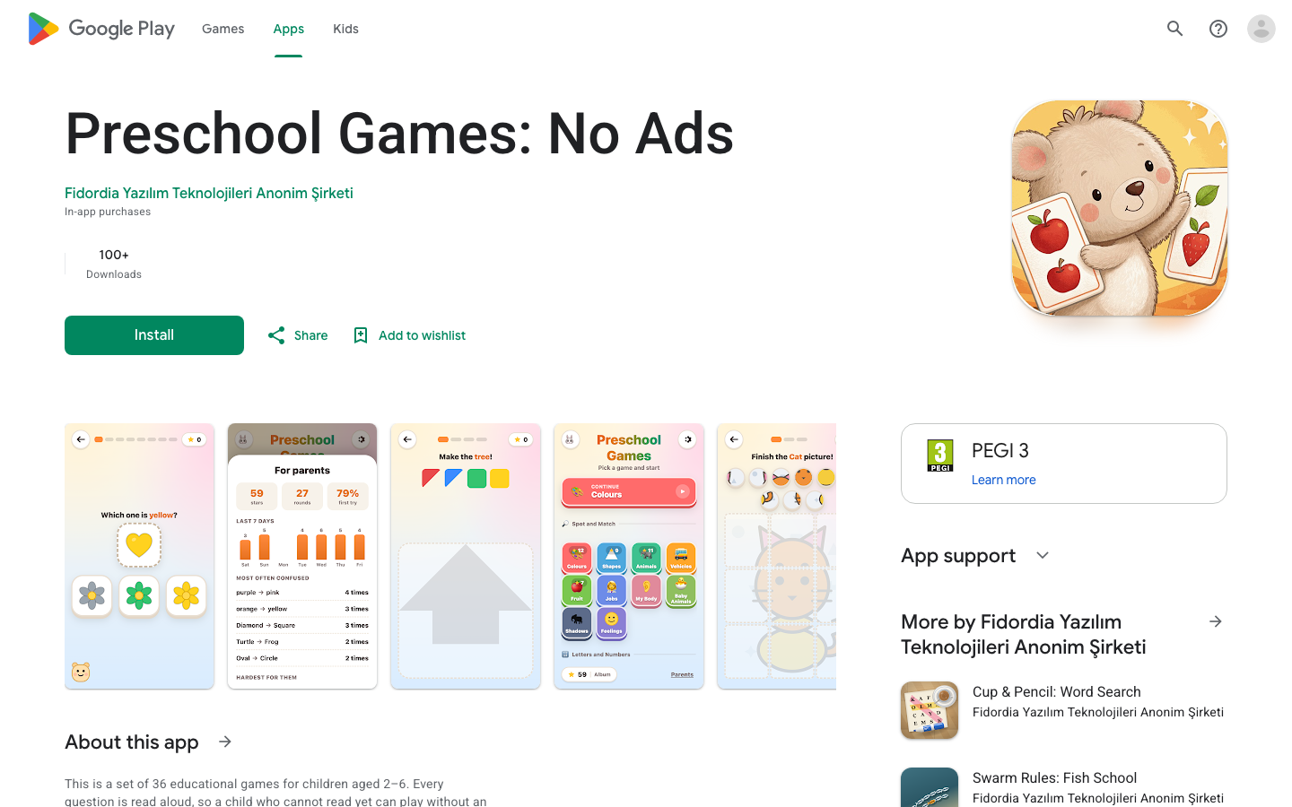 Screenshot of Preschool Games by FIDORDIA