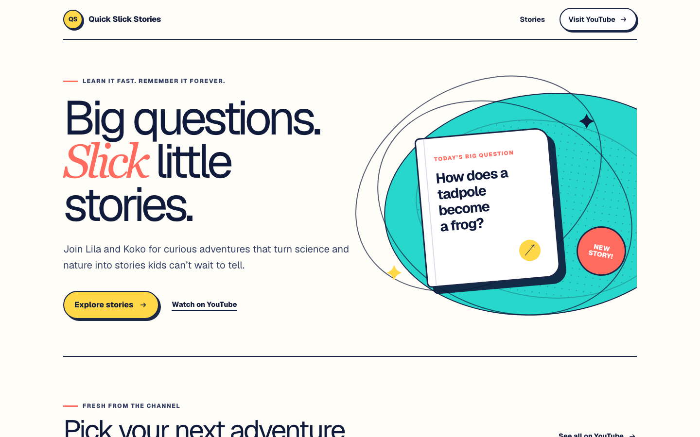 Screenshot of Quick Slick Stories